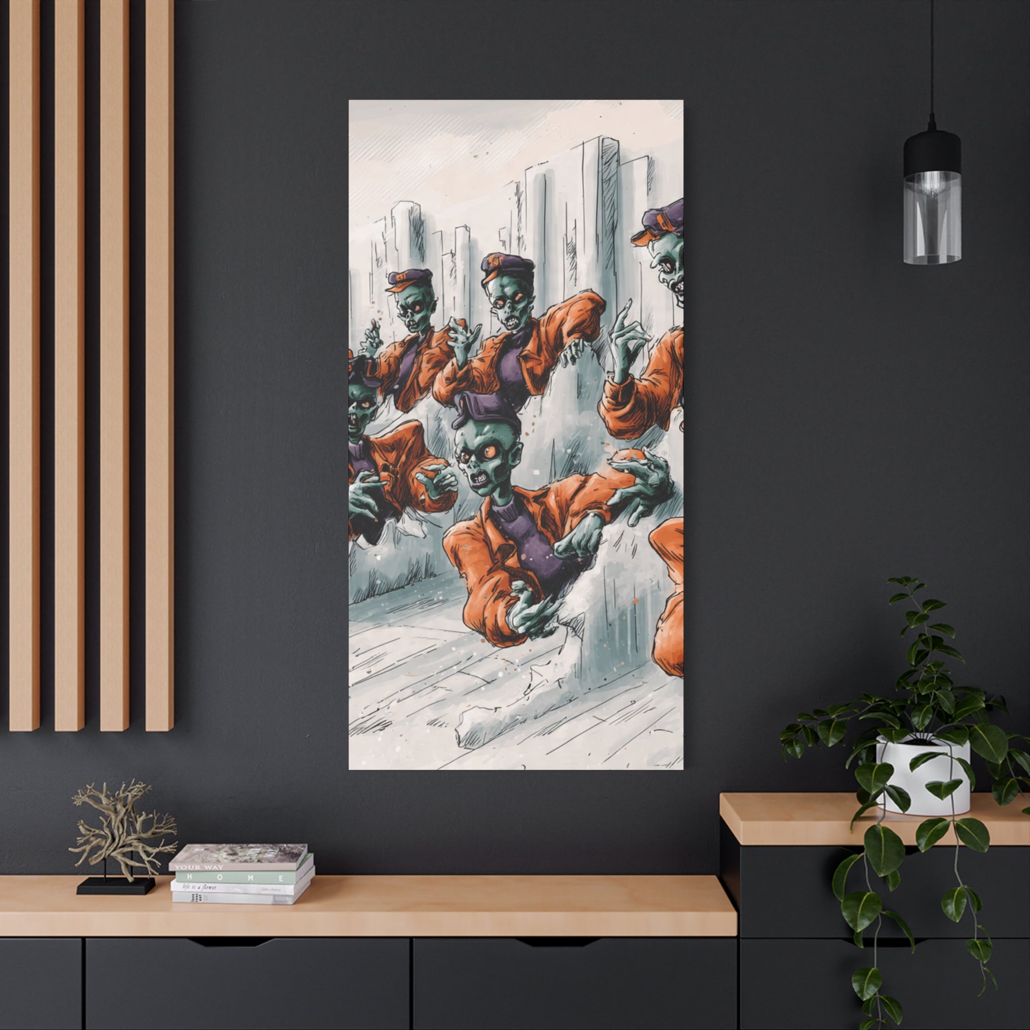 Zombie Chorus Matte Canvas Wall Art