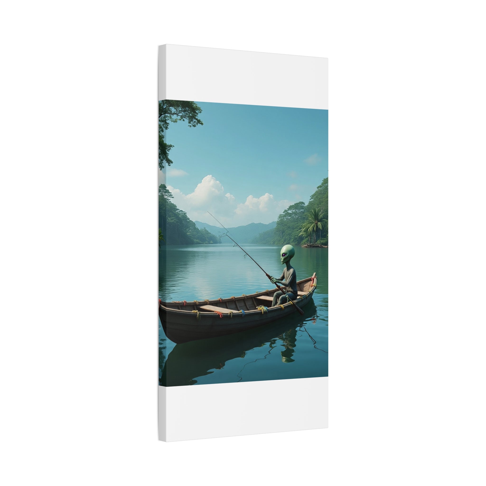 Alien Fishing Canvas Art