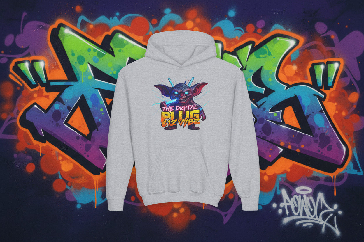 612 Misfits "Plugz" Character Youth Hoodie — Graphic Sweatshirt