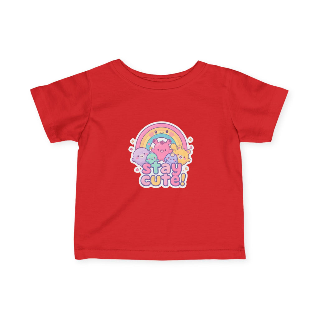 Infant Tee - "Stay Cute" Rainbow Animal Baby Shirt