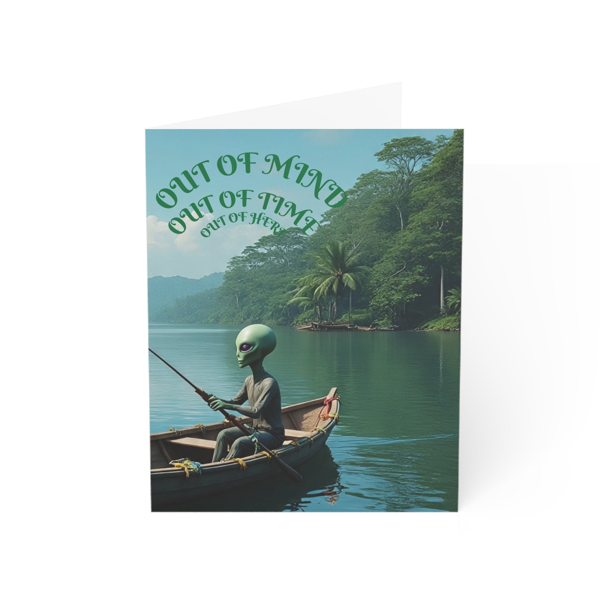 Whimsical Alien Greeting Cards Set
