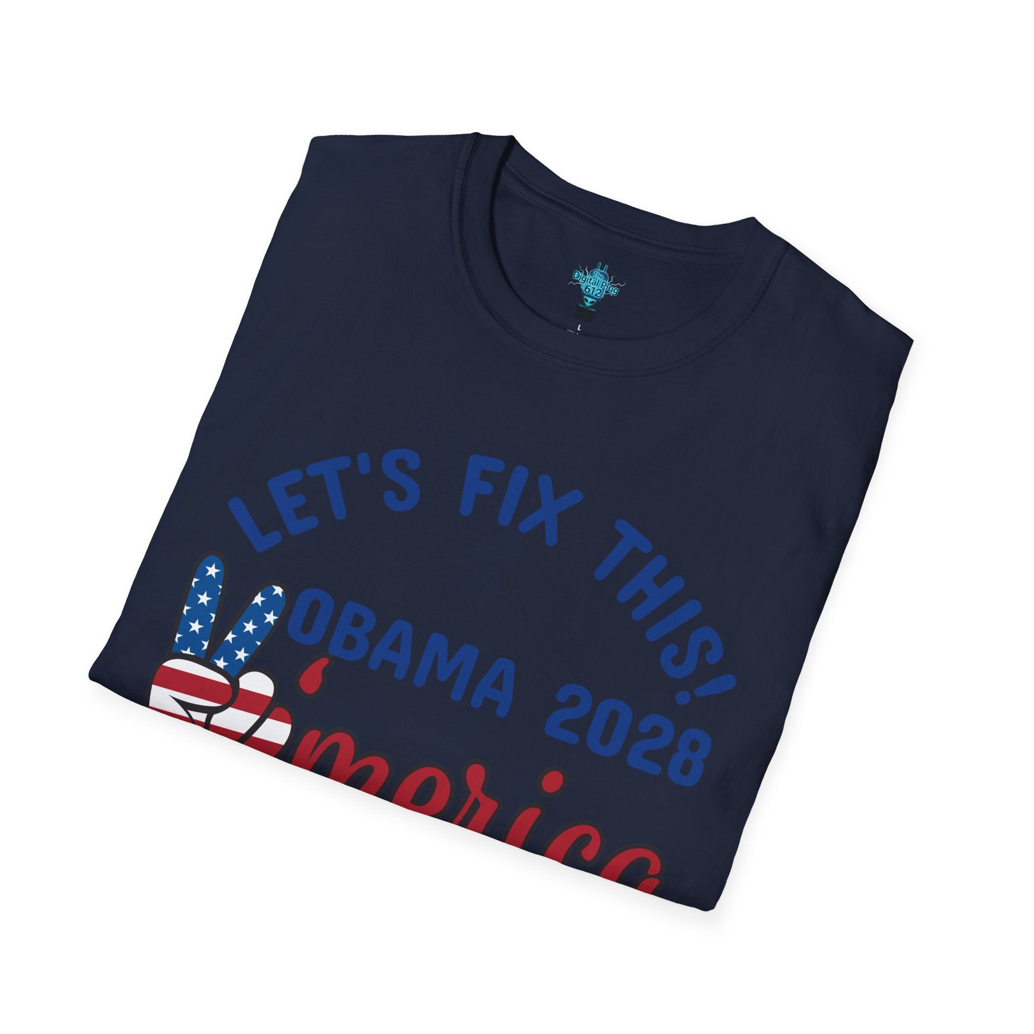 VYBZ Obama 2028 Unisex Softstyle T-Shirt, Casual Wear, Political Statement Tee, Gift for Activists, Election Merchandise