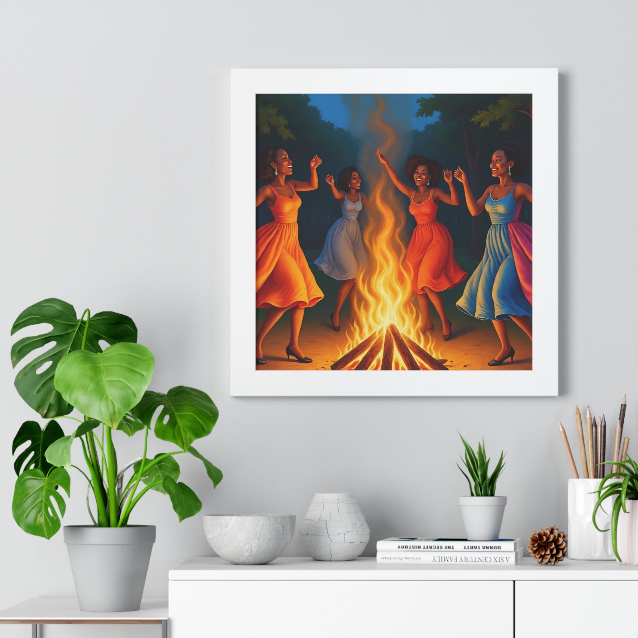 Vertical Poster - African American Women Dance Party Design