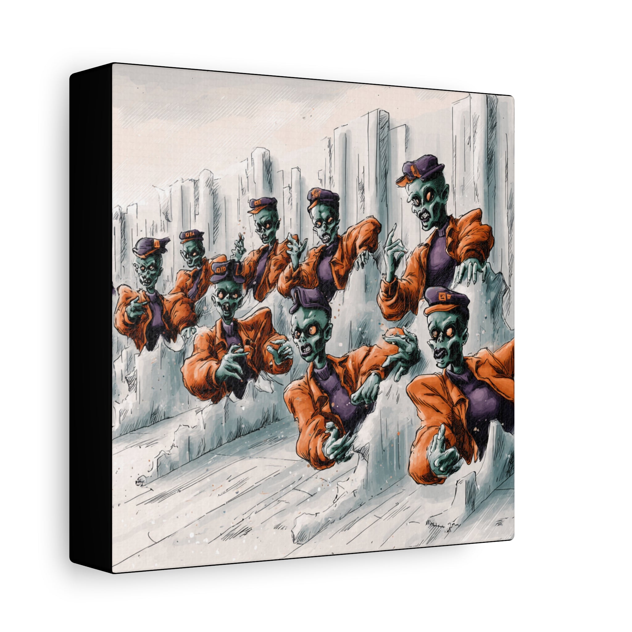 Zombie Chorus Matte Canvas Wall Art