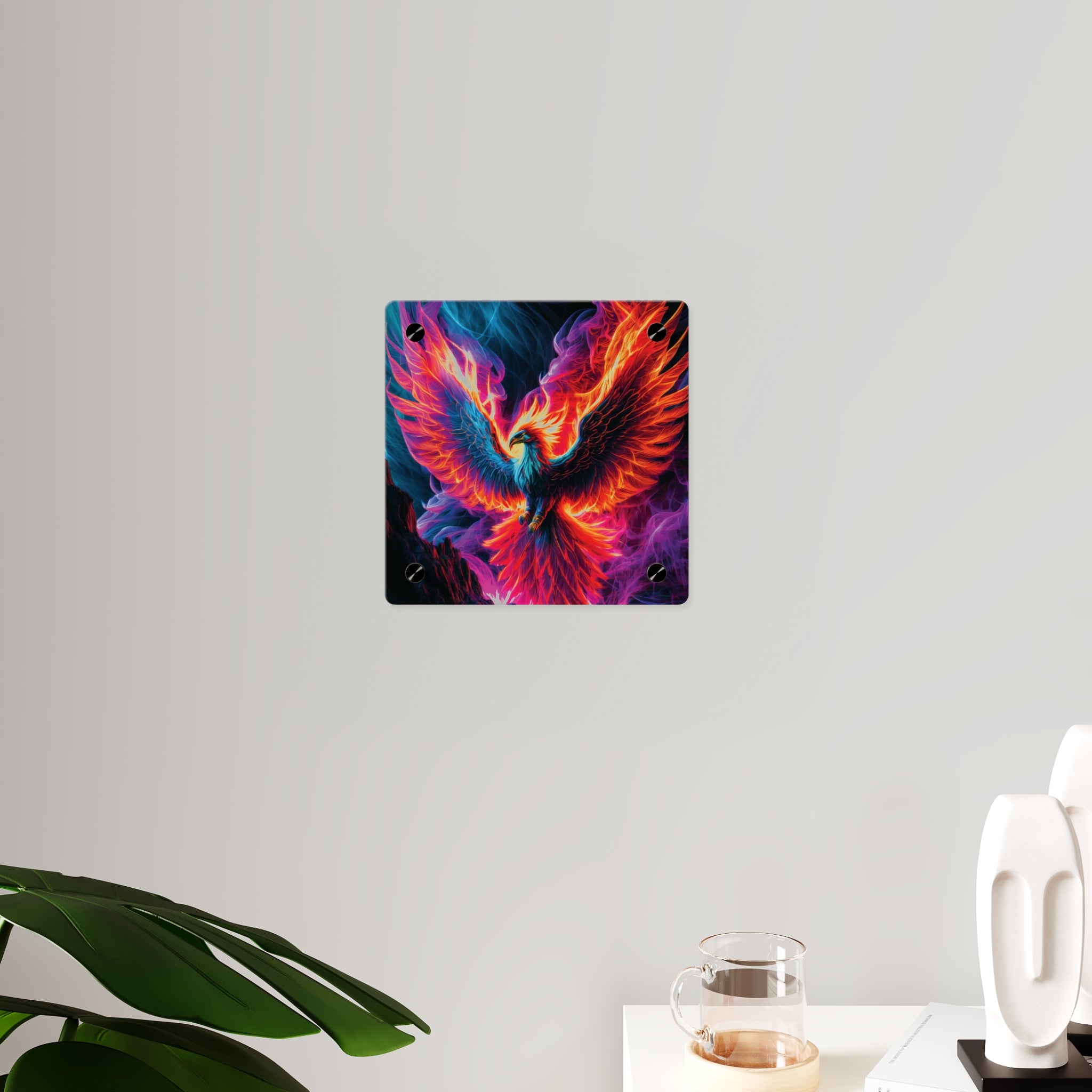 Vibrant Phoenix Acrylic Wall Art