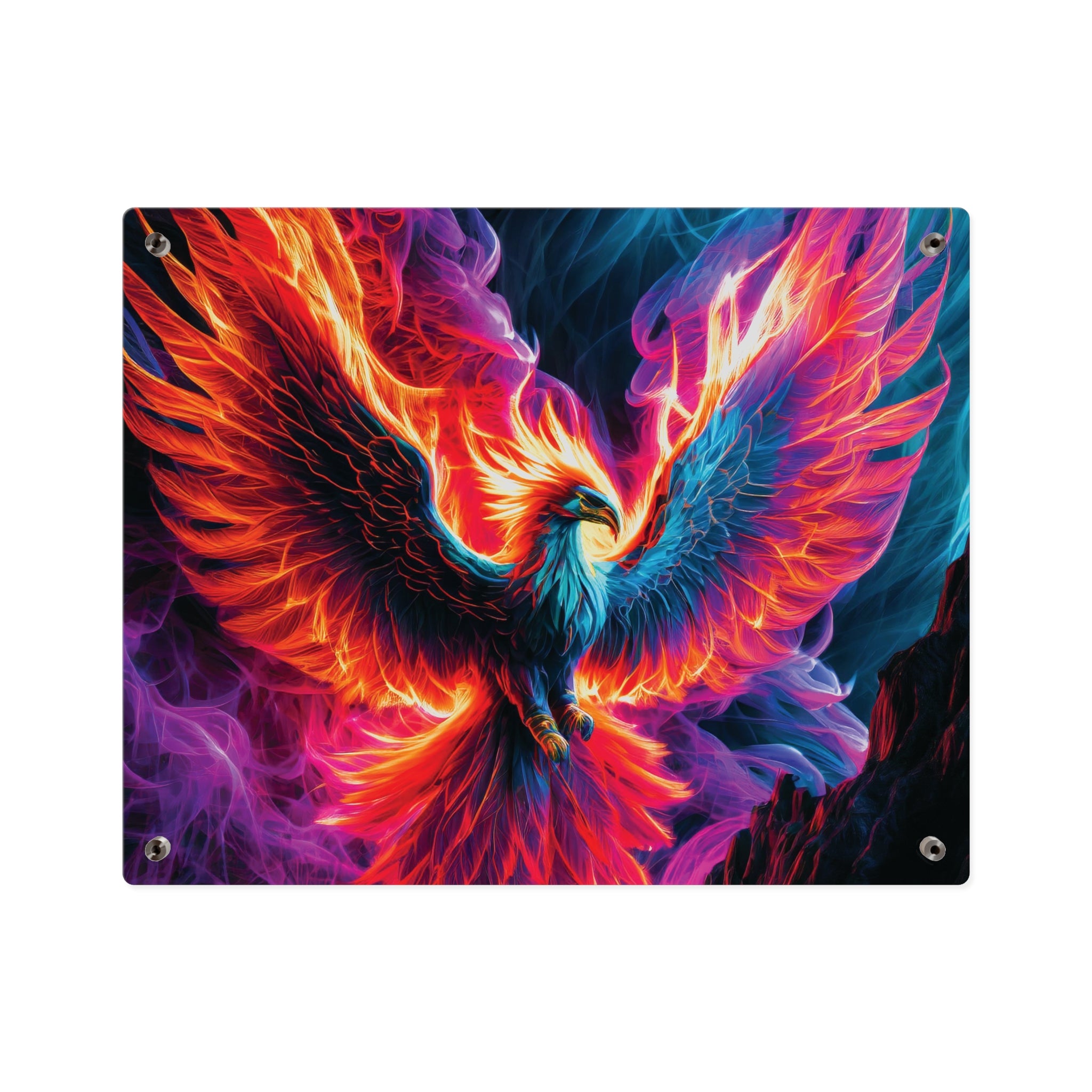 Vibrant Phoenix Acrylic Wall Art