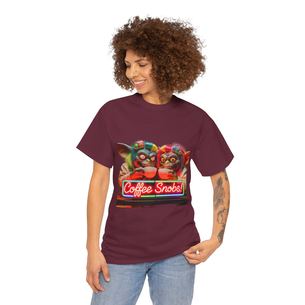 Coffee Snobs T-Shirt — Retro Neon Gremlin Coffee Lovers Tee