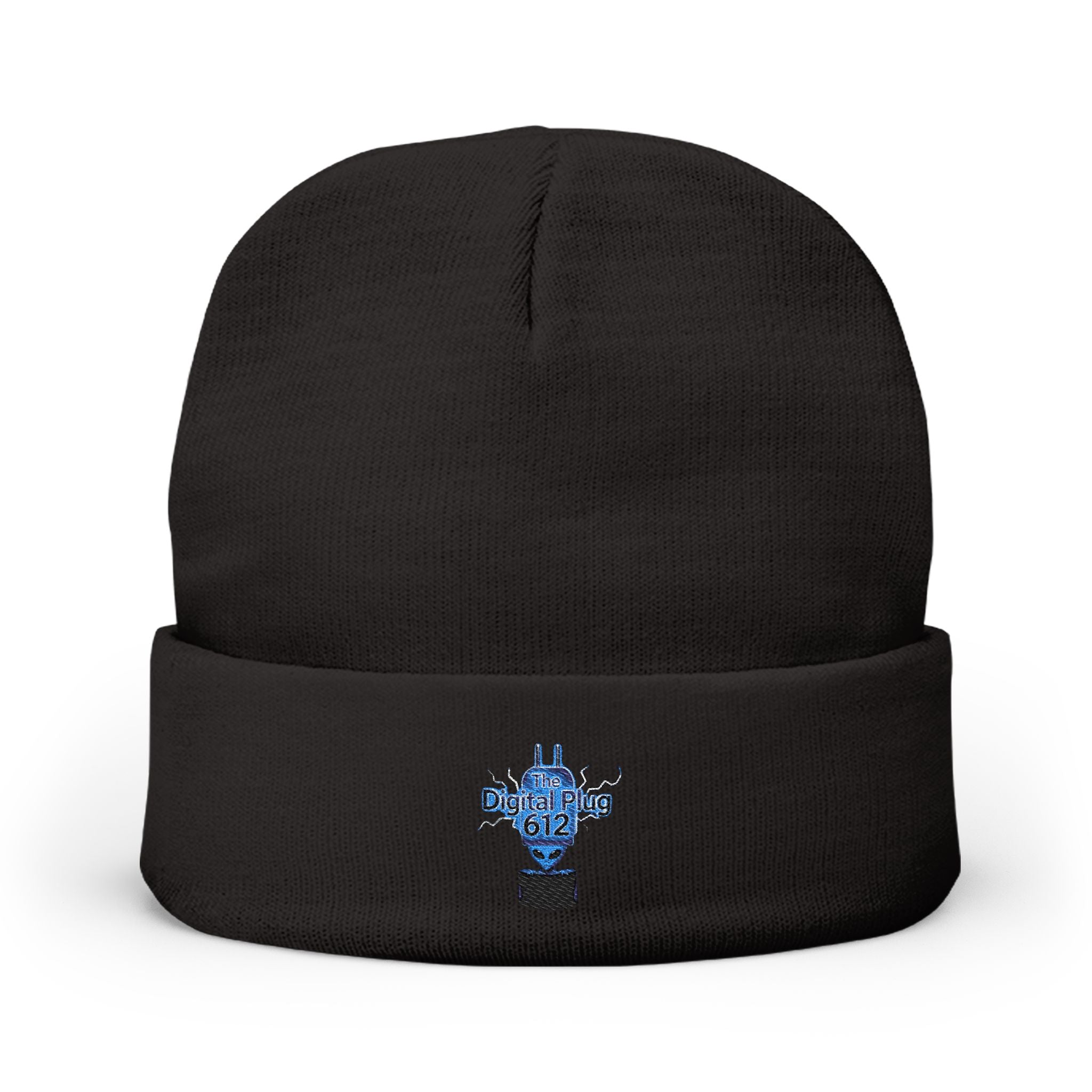 Embroidered Knit Digital Plug 612 Beanie