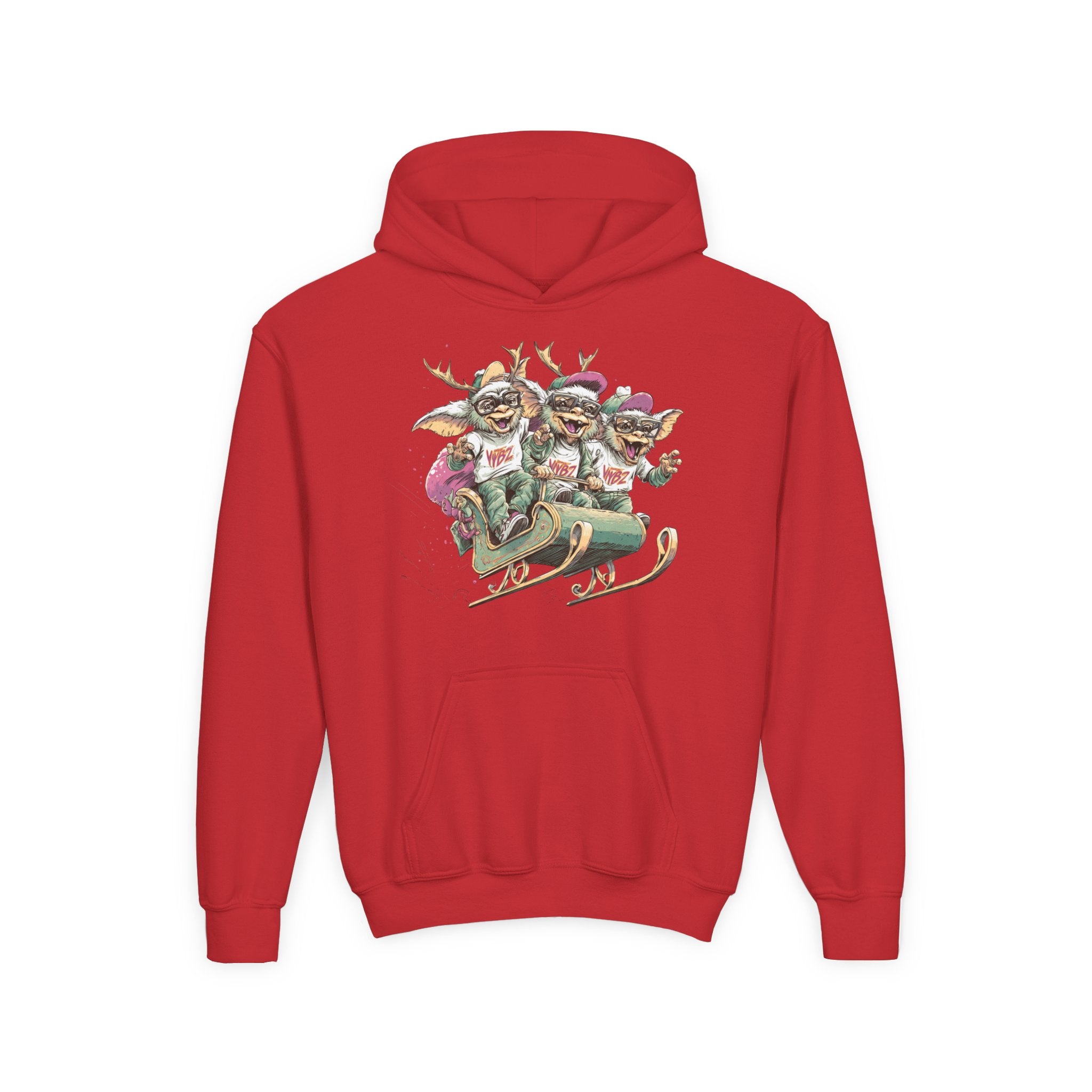 Youth Christmas Grinches in Santa's Sleigh Hoodie