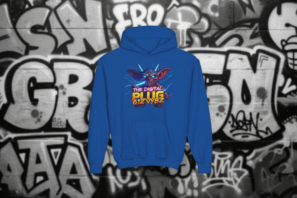 612 Misfits "Plugz" Character Youth Hoodie — Graphic Sweatshirt