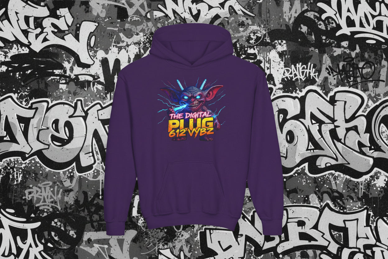 612 Misfits "Plugz" Character Youth Hoodie — Graphic Sweatshirt