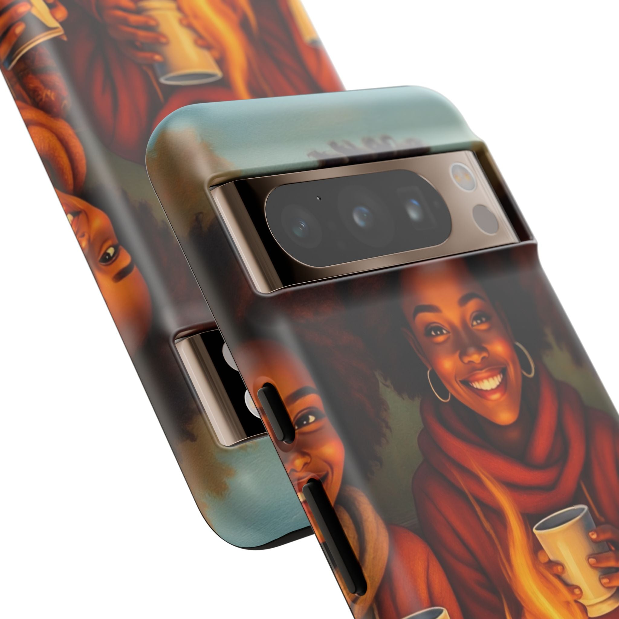 Cozy Phone Case for Campfire Lovers, Tough Cases with Inspirational Design, Perfect Gift for Friends, Birthday Present, Nature Vibe