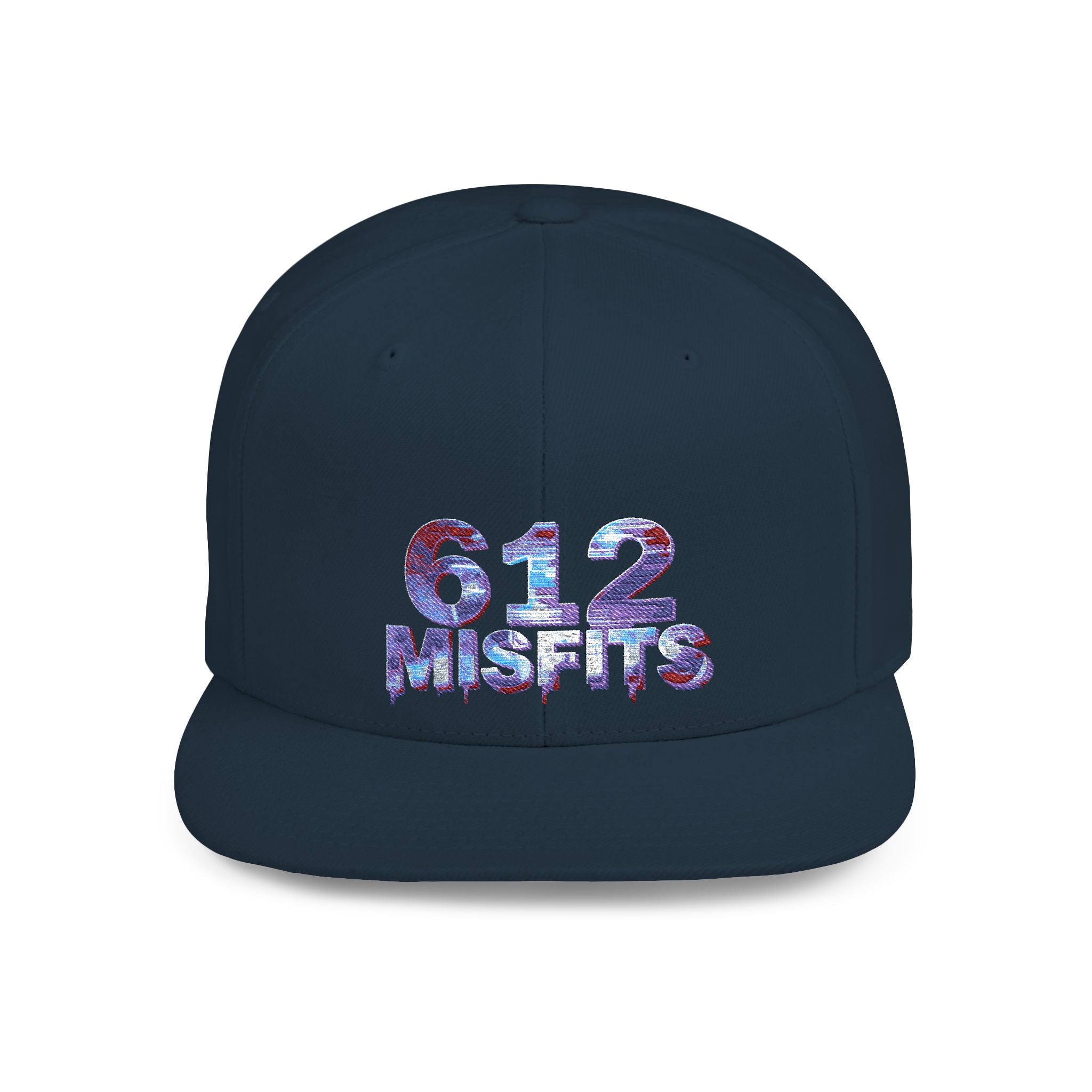 612 Misfits Flat Bill Snapback Hat – Retro Graphic Streetwear Cap