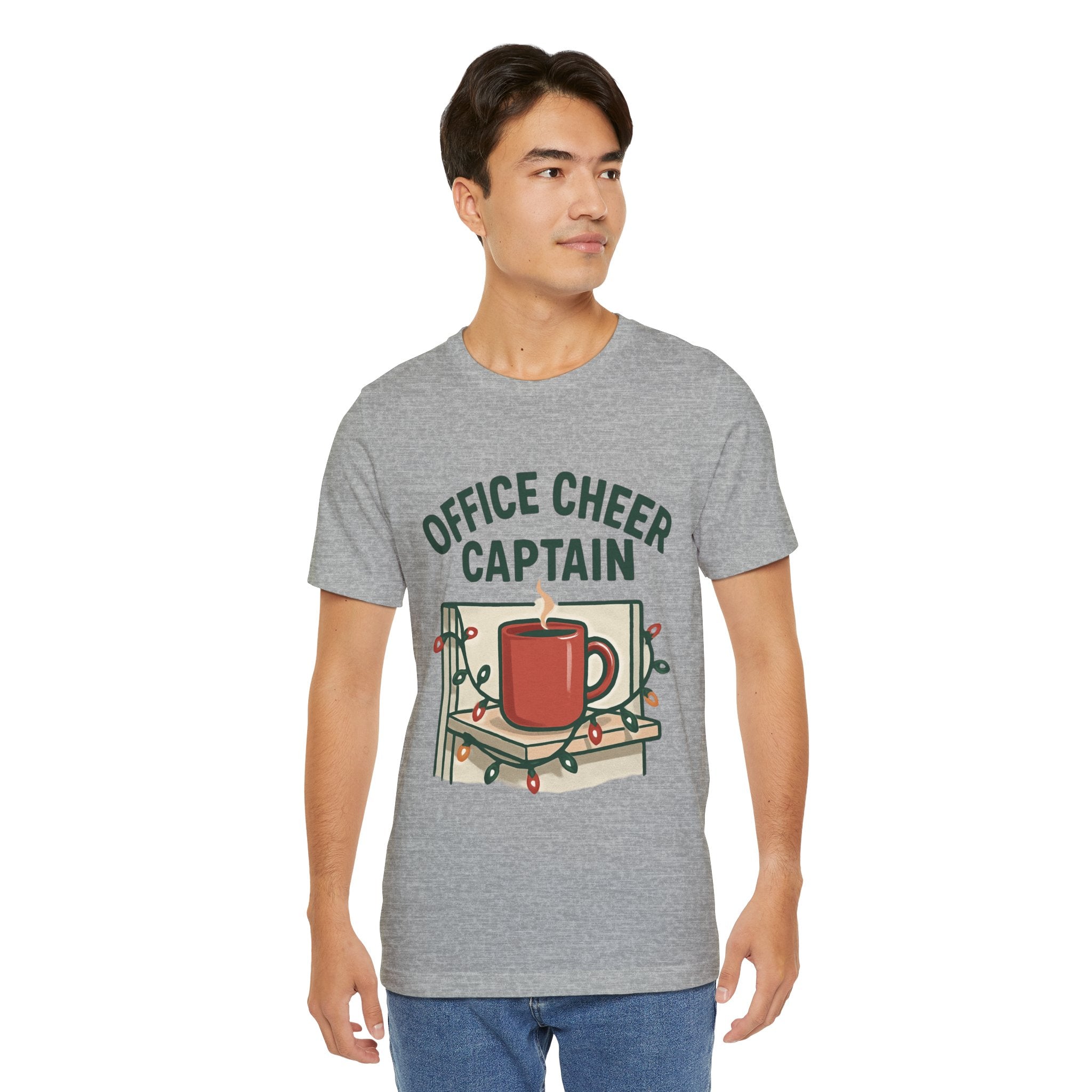 Office Cheer Captain Tee — Holiday Coffee Mug Christmas Work Shirt