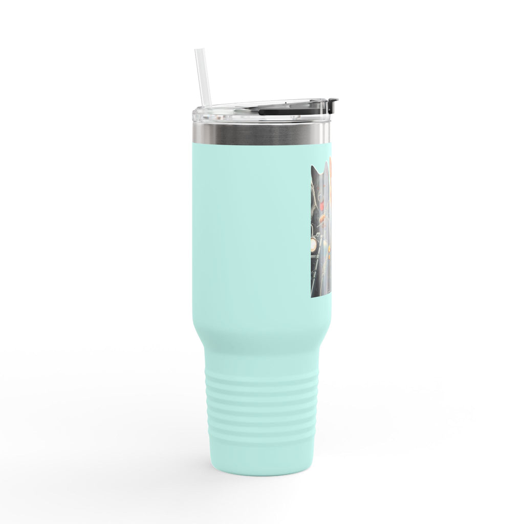 Insulated Travel Mug - Fun Motorcycle Dog Design