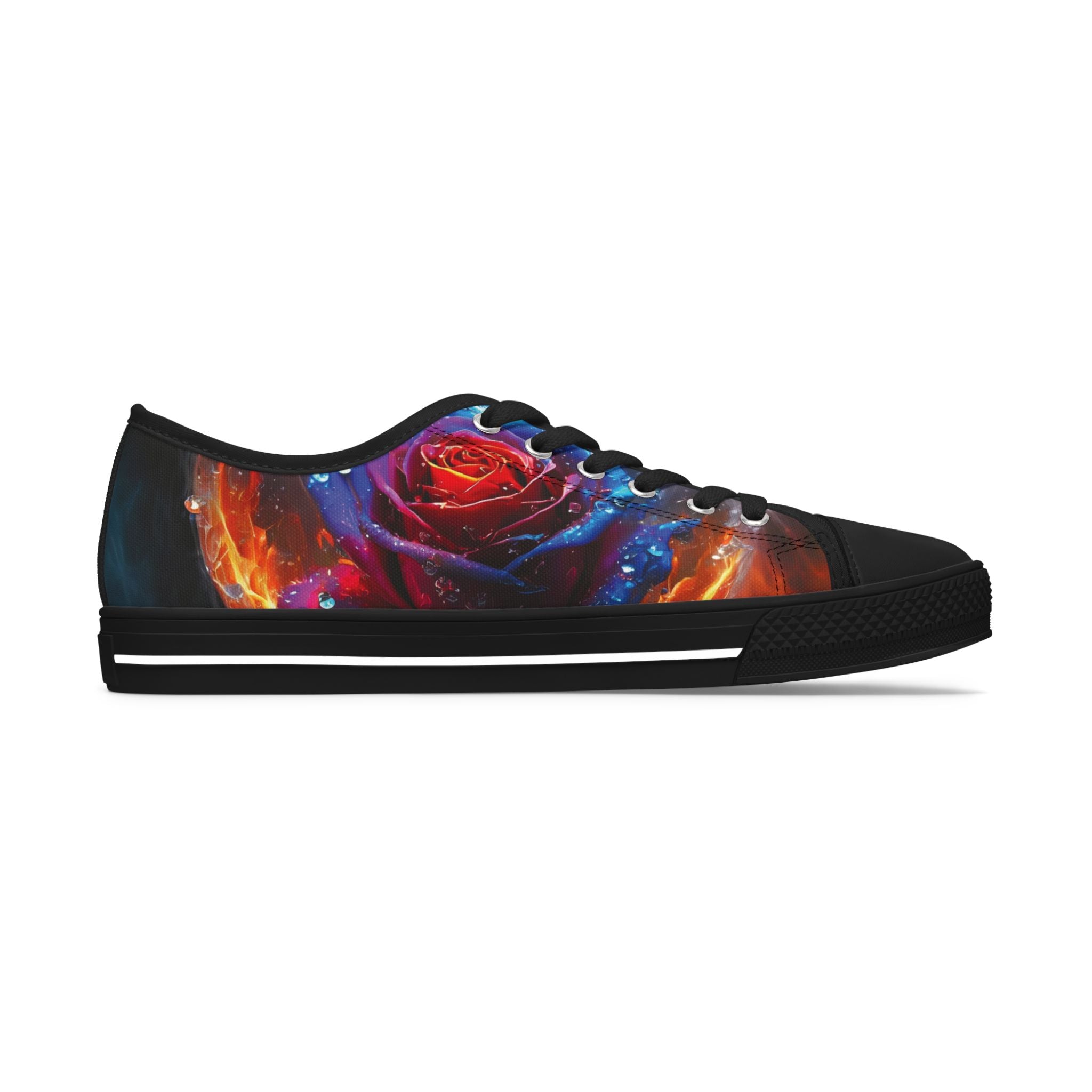 Vibrant Rose Pattern Sneakers