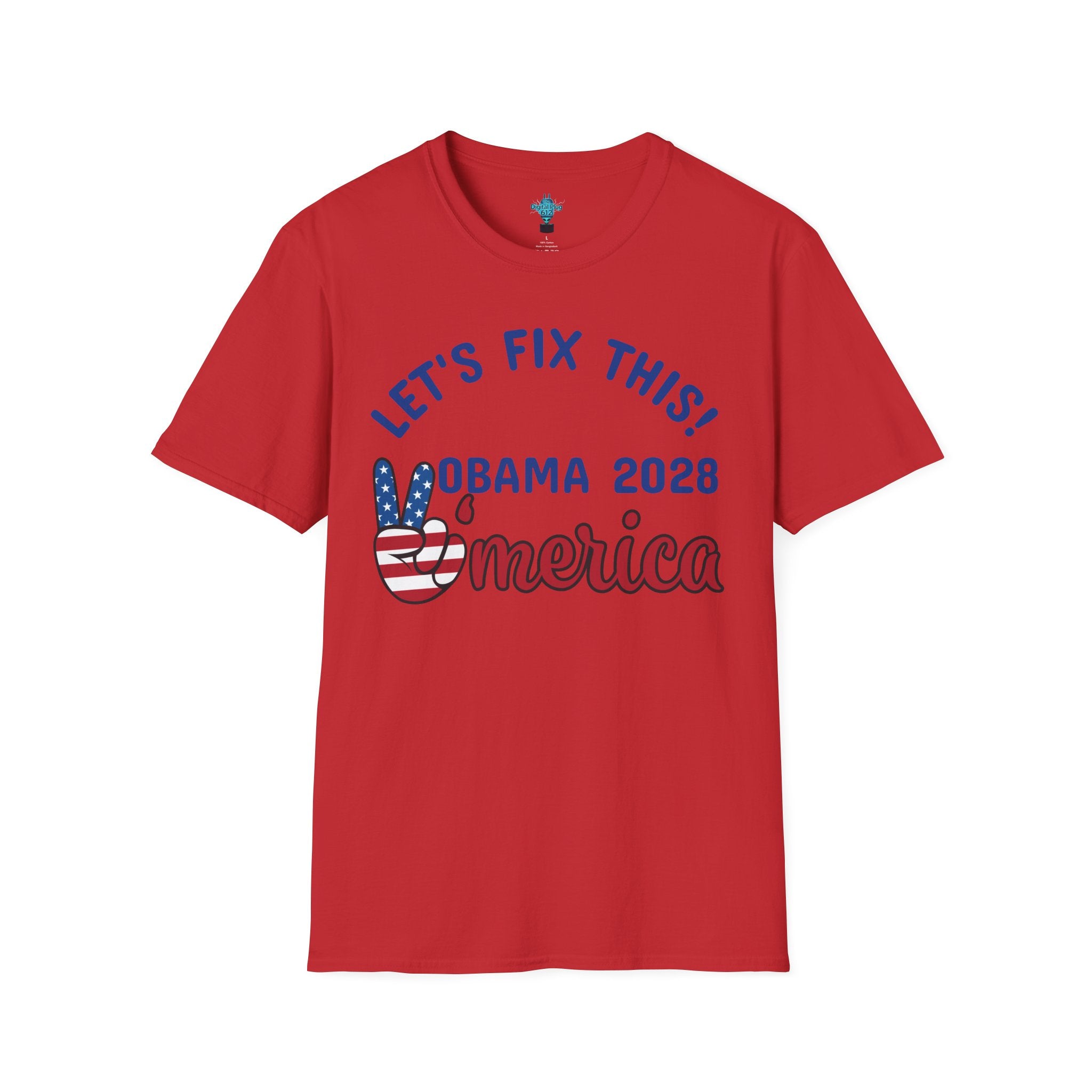 VYBZ Obama 2028 Unisex Softstyle T-Shirt, Casual Wear, Political Statement Tee, Gift for Activists, Election Merchandise