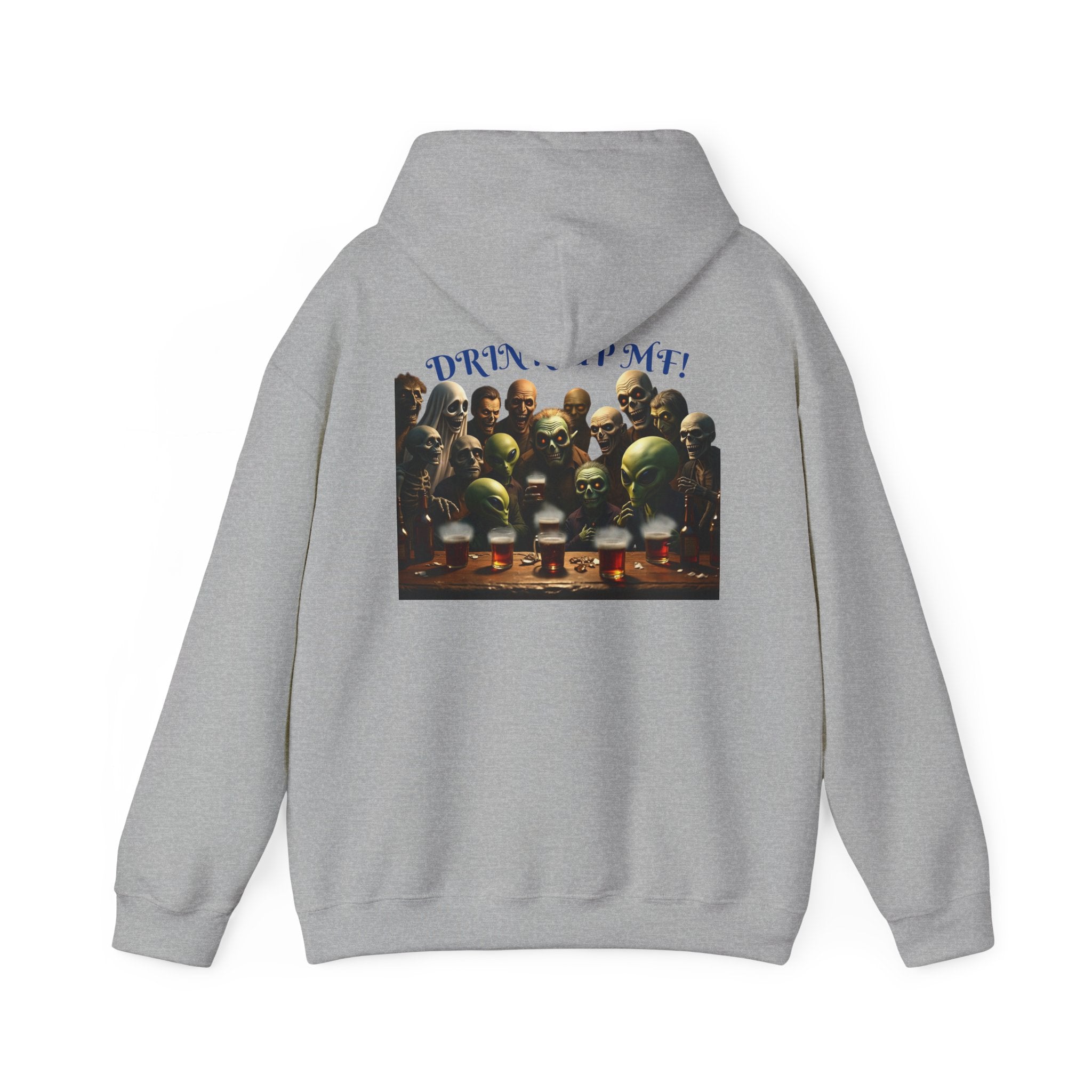 VYBZ Aliens and Monsters Unisex Hooded Sweatshirt - Funny Quote Design