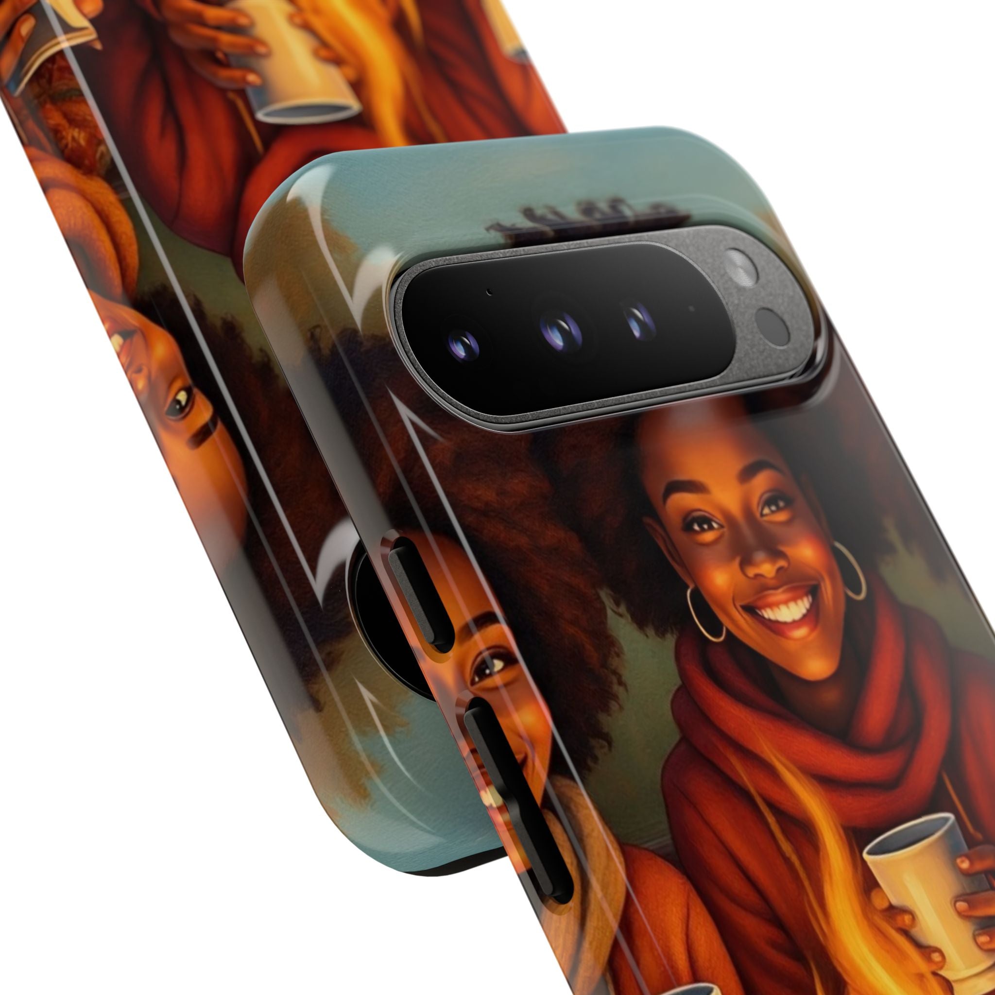 Cozy Phone Case for Campfire Lovers, Tough Cases with Inspirational Design, Perfect Gift for Friends, Birthday Present, Nature Vibe