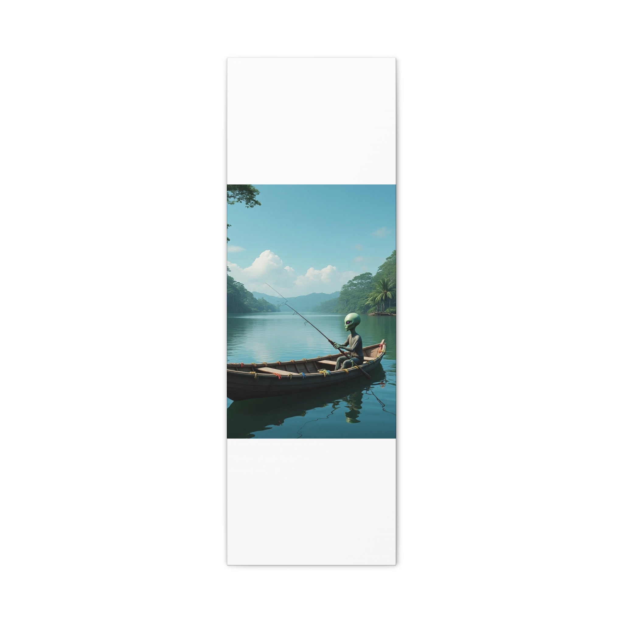 Alien Fishing Canvas Art