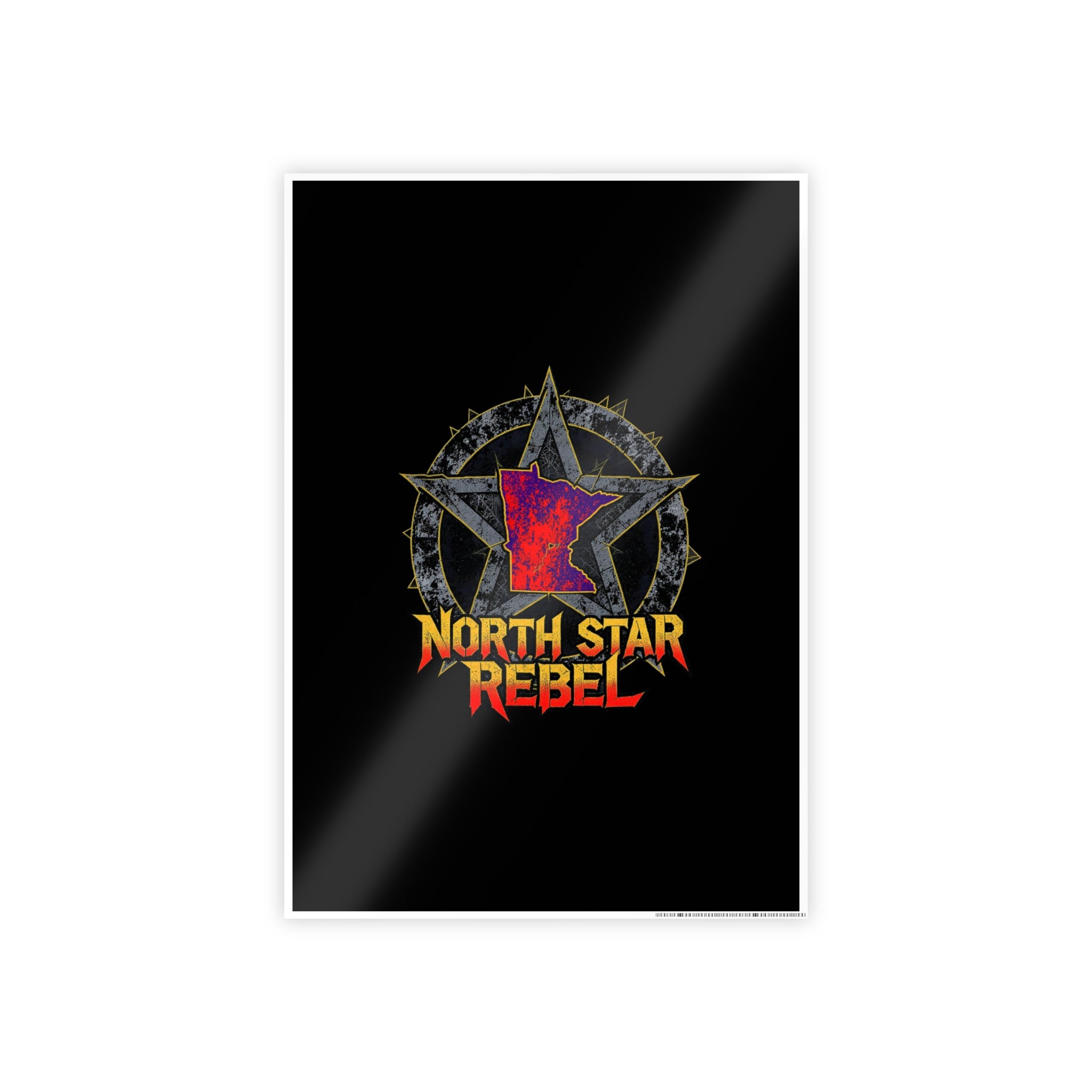 North Star Rebel Gloss Poster — Retro Punk Wall Art