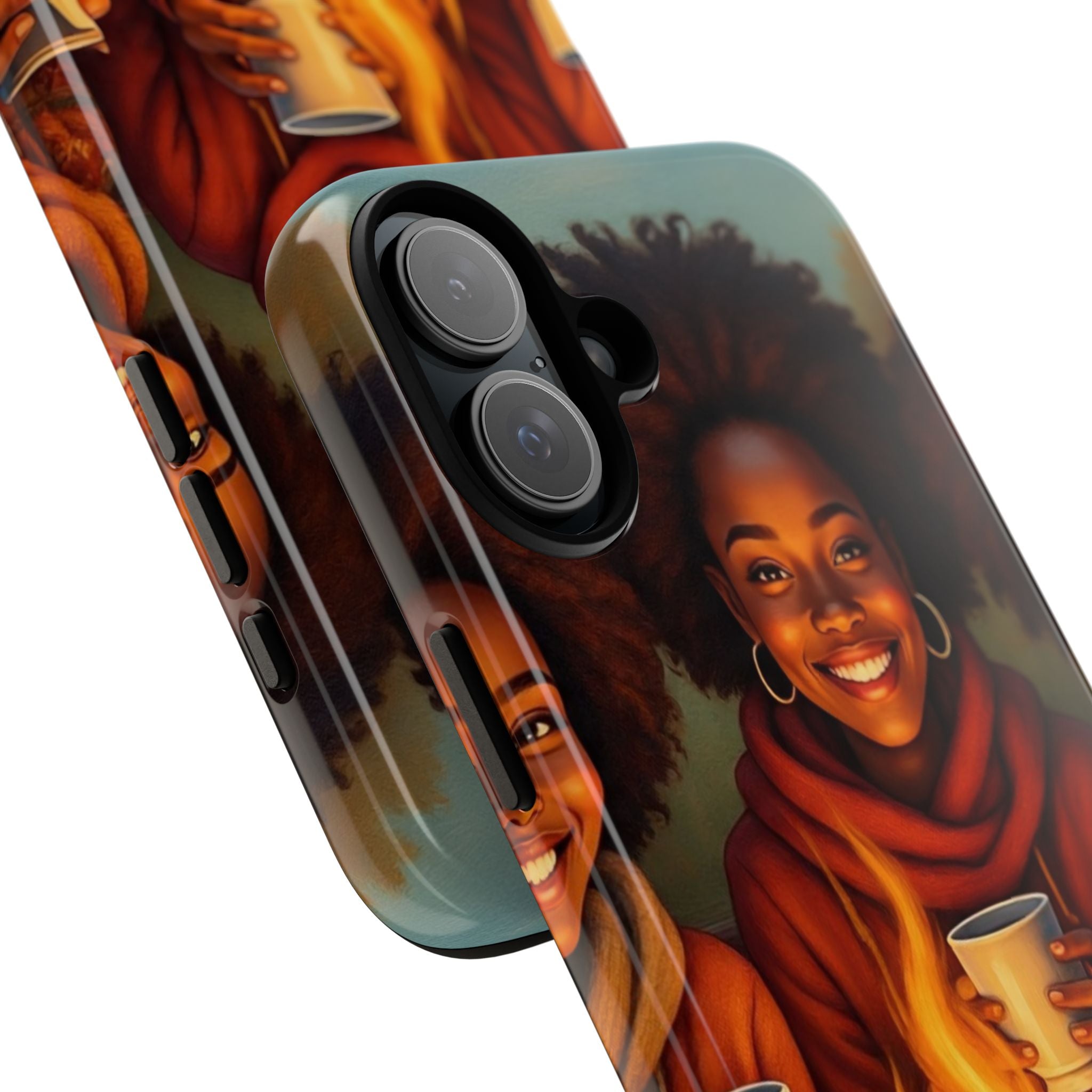 Cozy Phone Case for Campfire Lovers, Tough Cases with Inspirational Design, Perfect Gift for Friends, Birthday Present, Nature Vibe