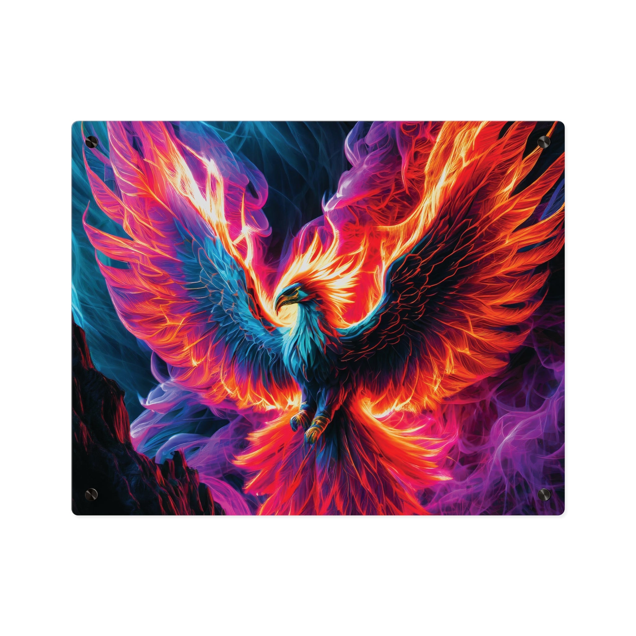Vibrant Phoenix Acrylic Wall Art