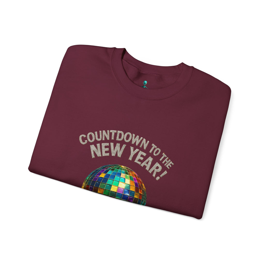 New Year Countdown Sweatshirt — Disco Ball Graphic Crewneck