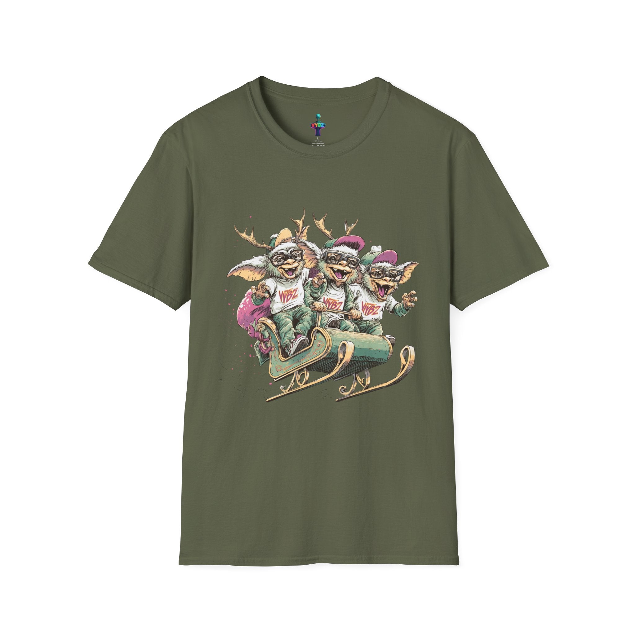 Christmas Gremlin Trio Sleigh T-Shirt