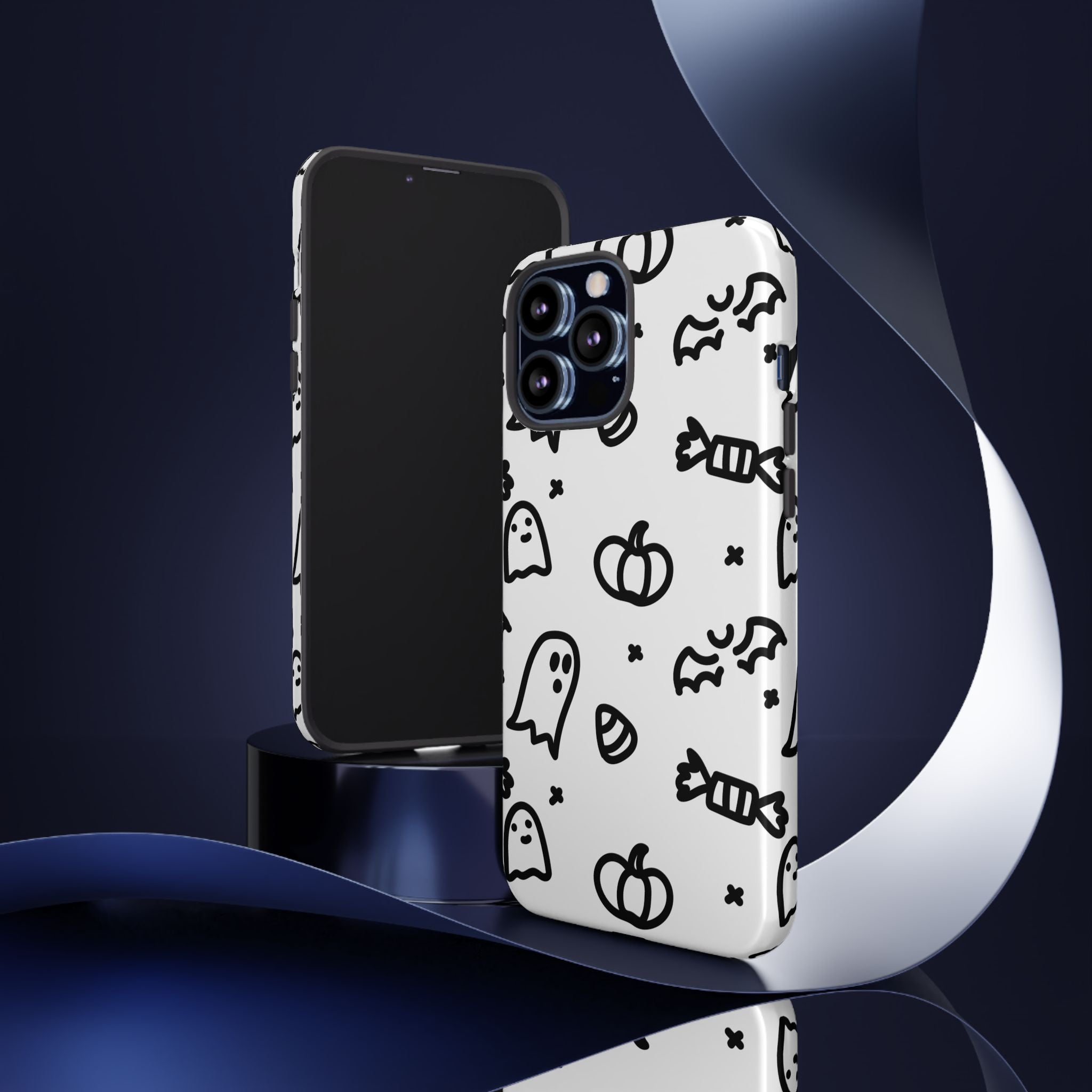 Halloween Themed Phone Case, Spooky Ghosts and Pumpkins, Fall Decor, Costume Party, Trick or Treat