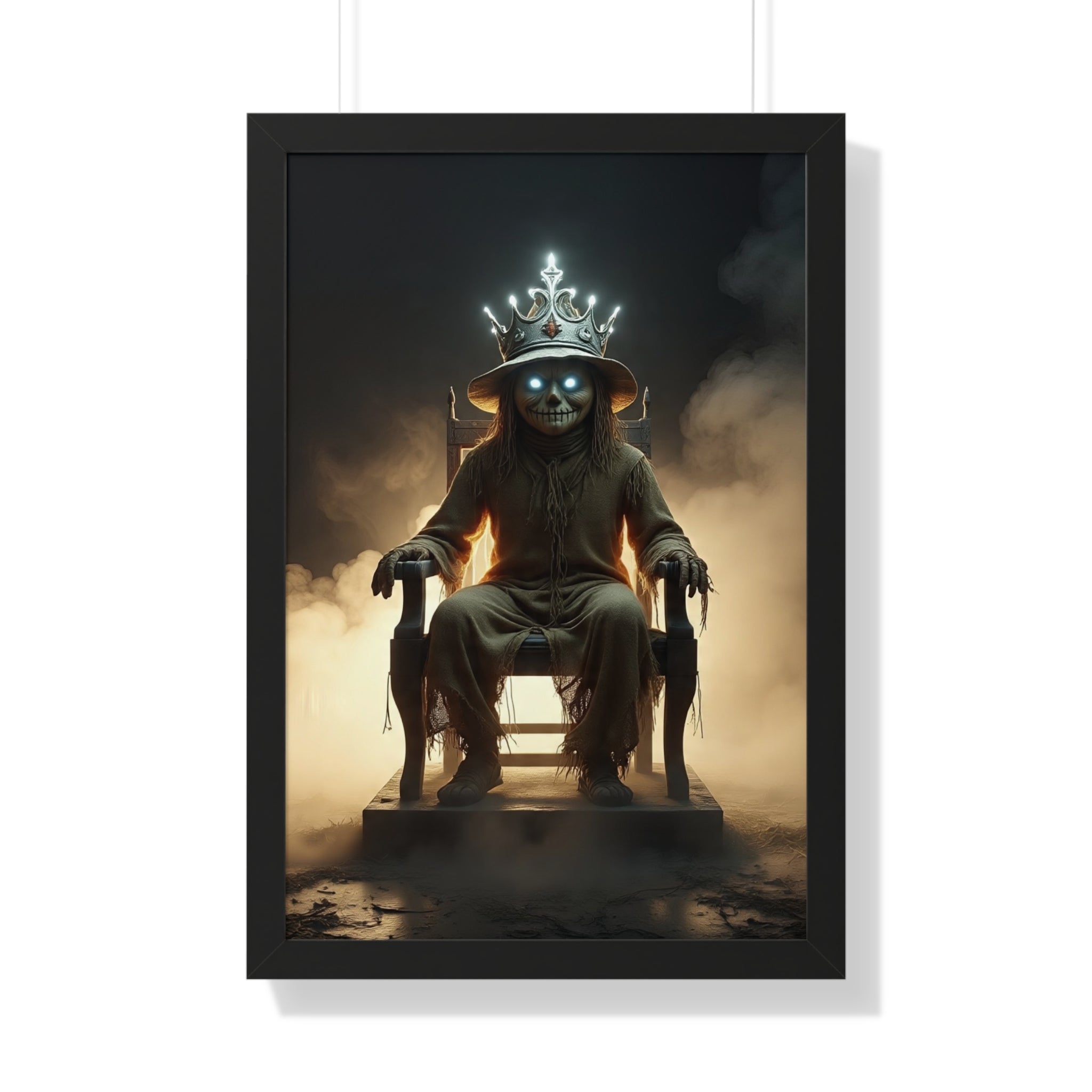 Whimsical Framed Vertical Poster - Unique Wall Art for Home Decor, Halloween Decor, Gift for Animal Lovers, Mystical Artwork, Fantasy Decor