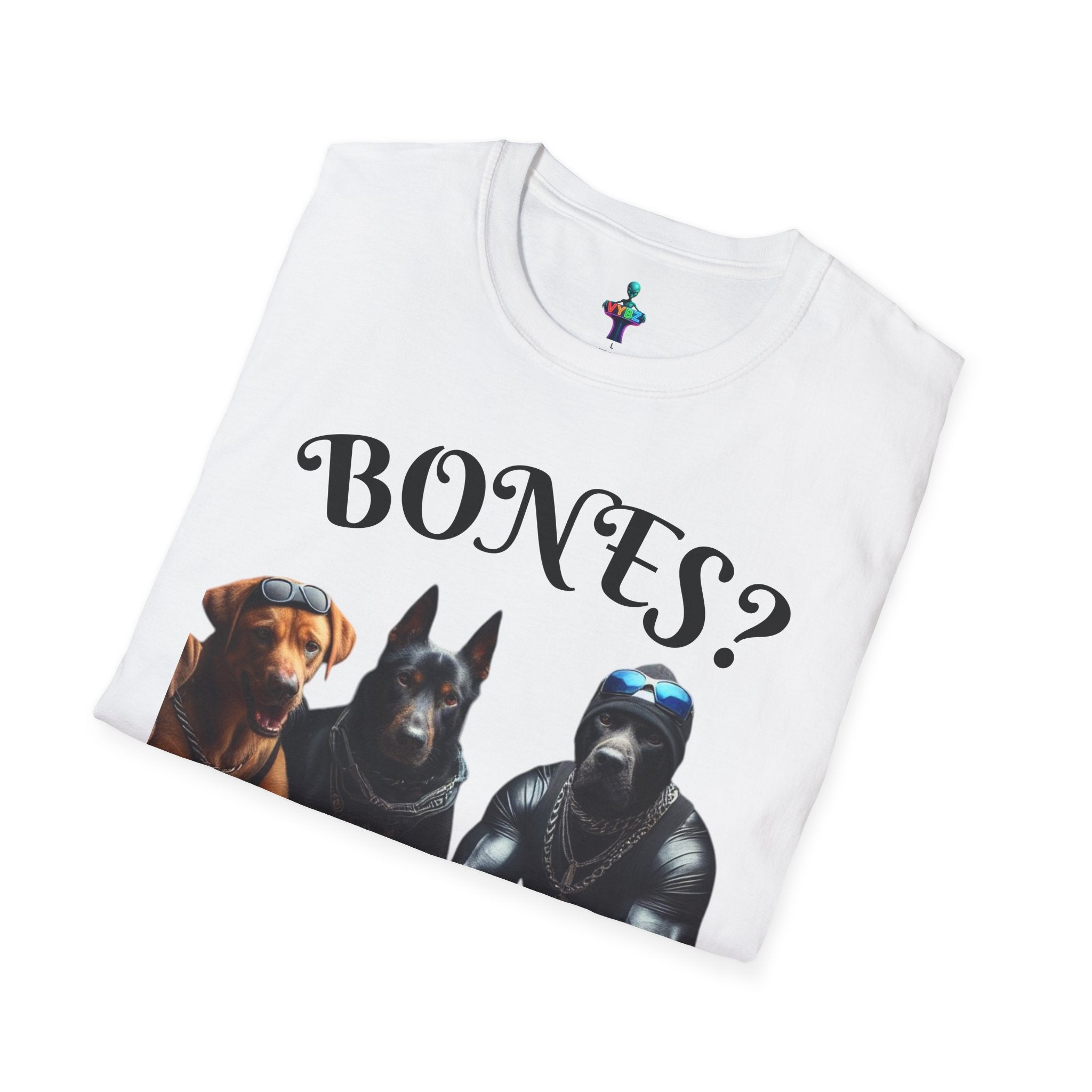 Softstyle T-Shirt with VYBZ Dogs Playing Dominos Urban Slang Design