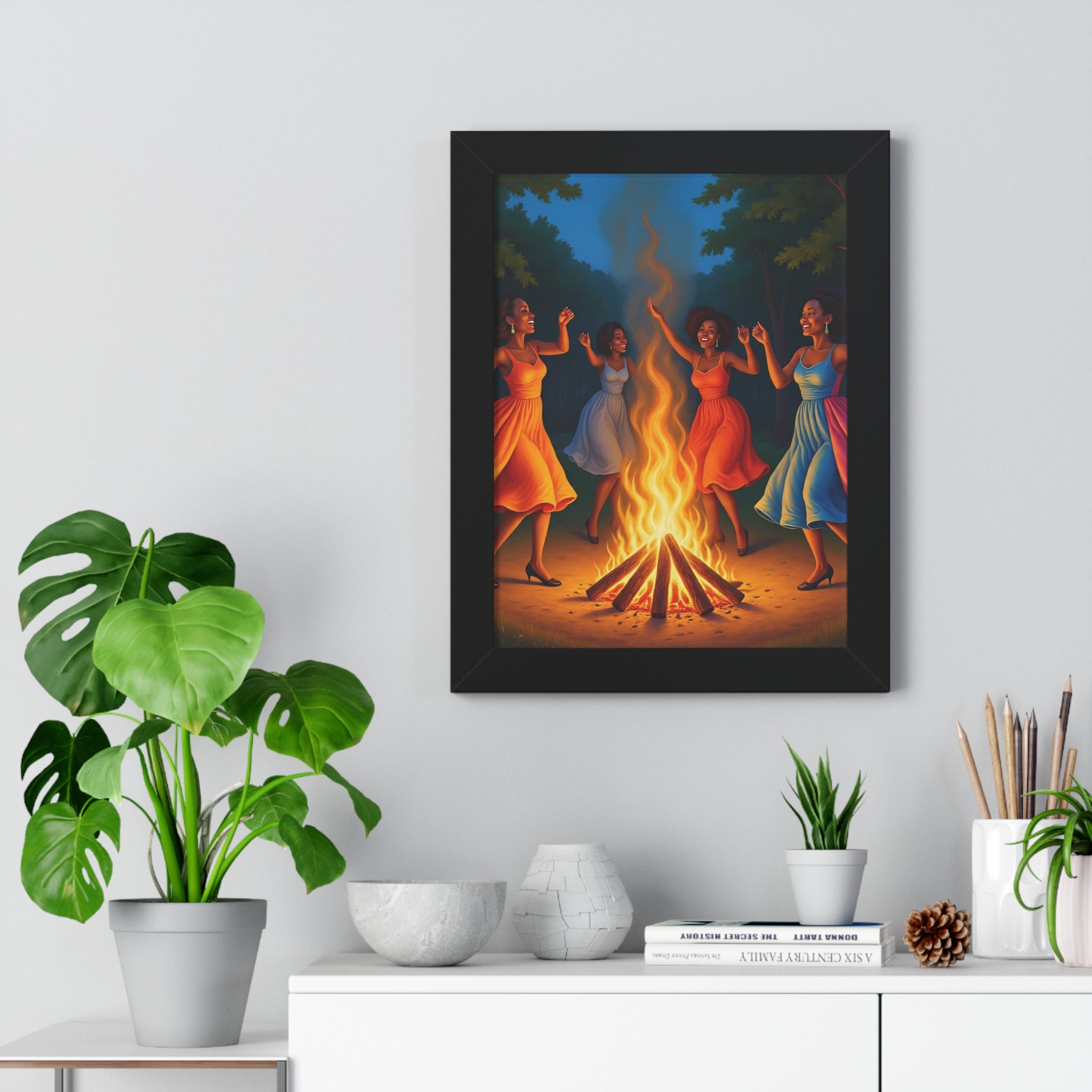 Vertical Poster - African American Women Dance Party Design