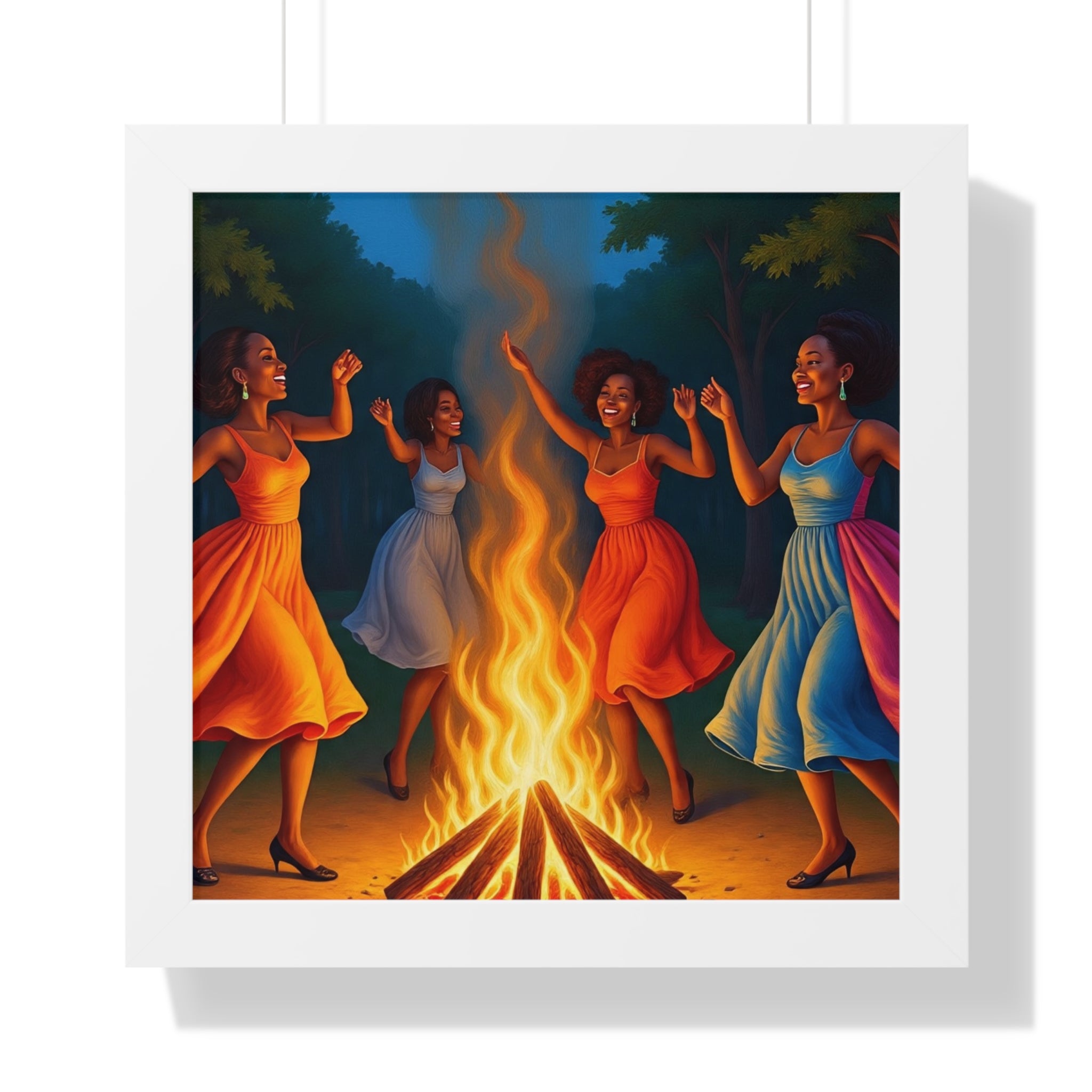 Vertical Poster - African American Women Dance Party Design