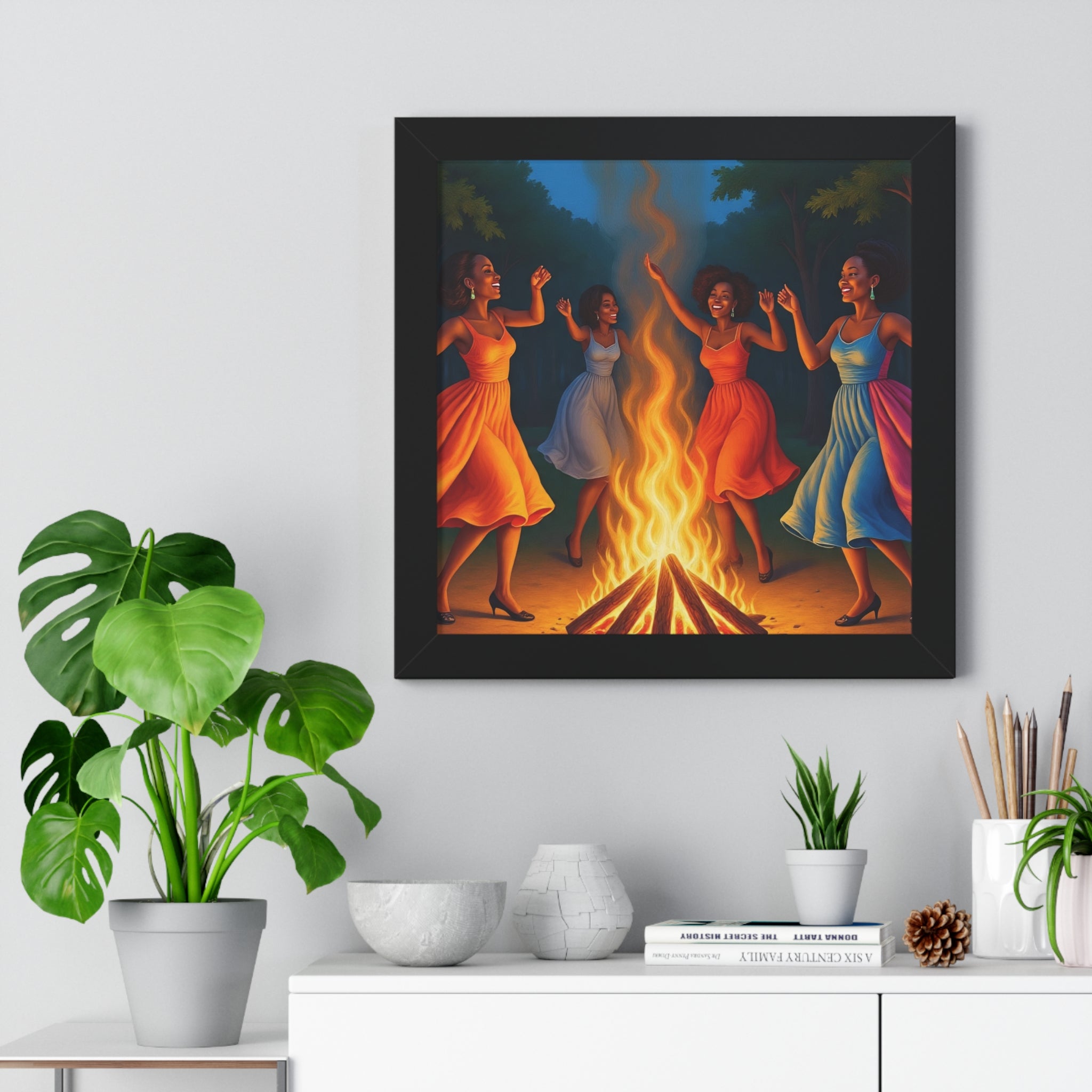 Vertical Poster - African American Women Dance Party Design