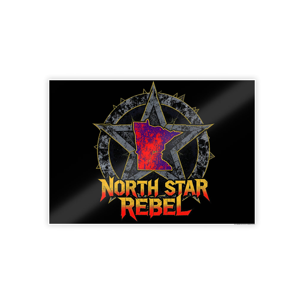 North Star Rebel Gloss Poster — Retro Punk Wall Art