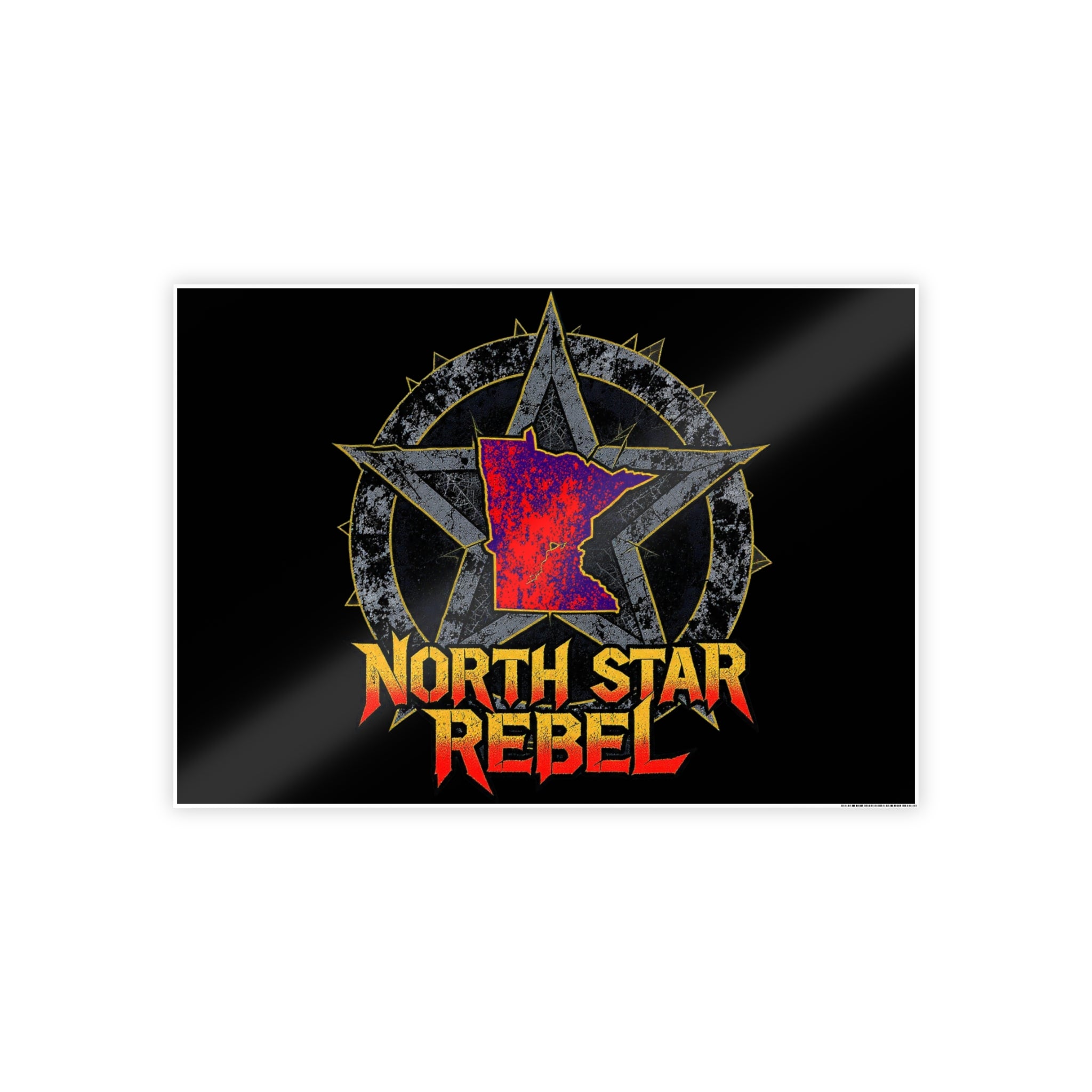 North Star Rebel Gloss Poster — Retro Punk Wall Art