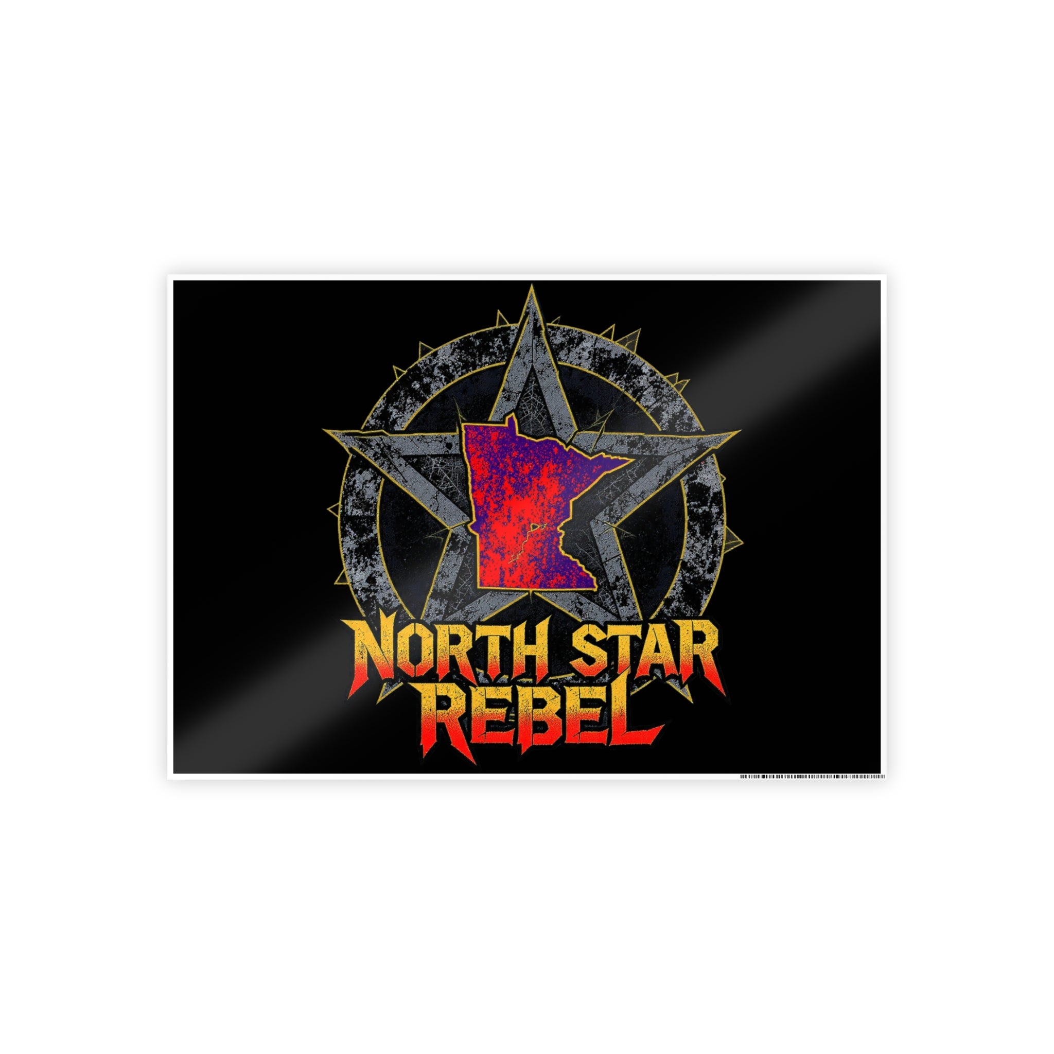 North Star Rebel Gloss Poster — Retro Punk Wall Art