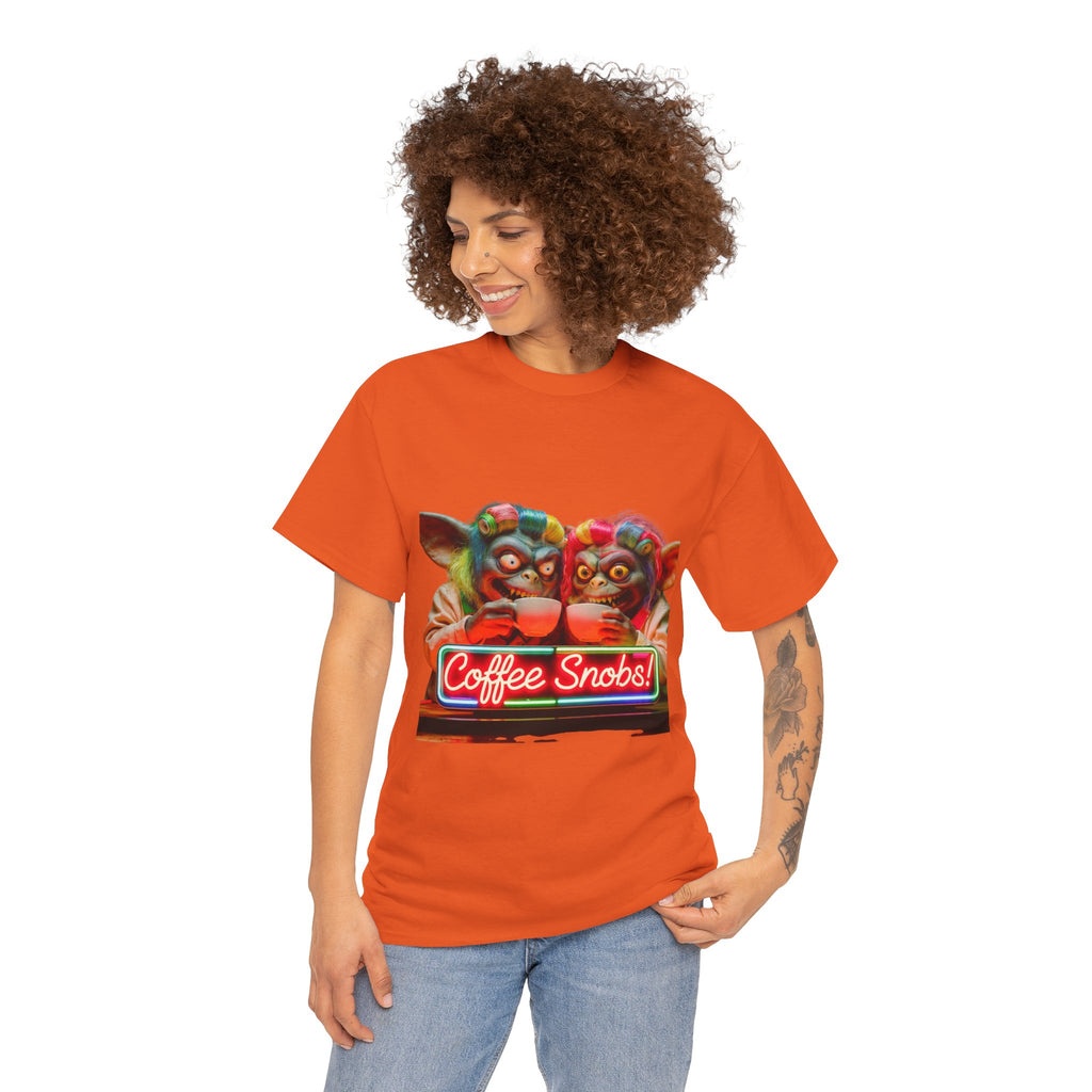 Coffee Snobs T-Shirt — Retro Neon Gremlin Coffee Lovers Tee