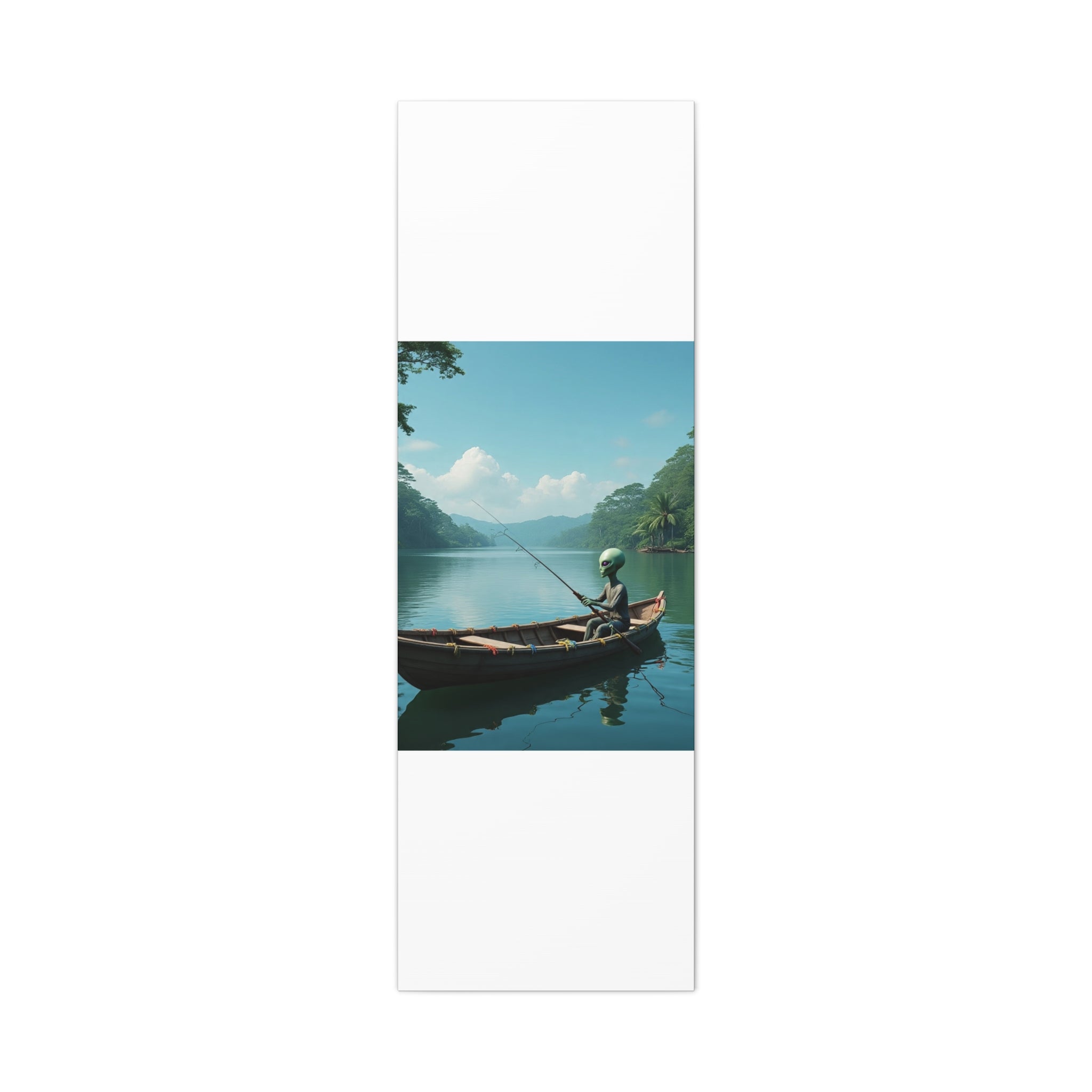 Alien Fishing Canvas Art