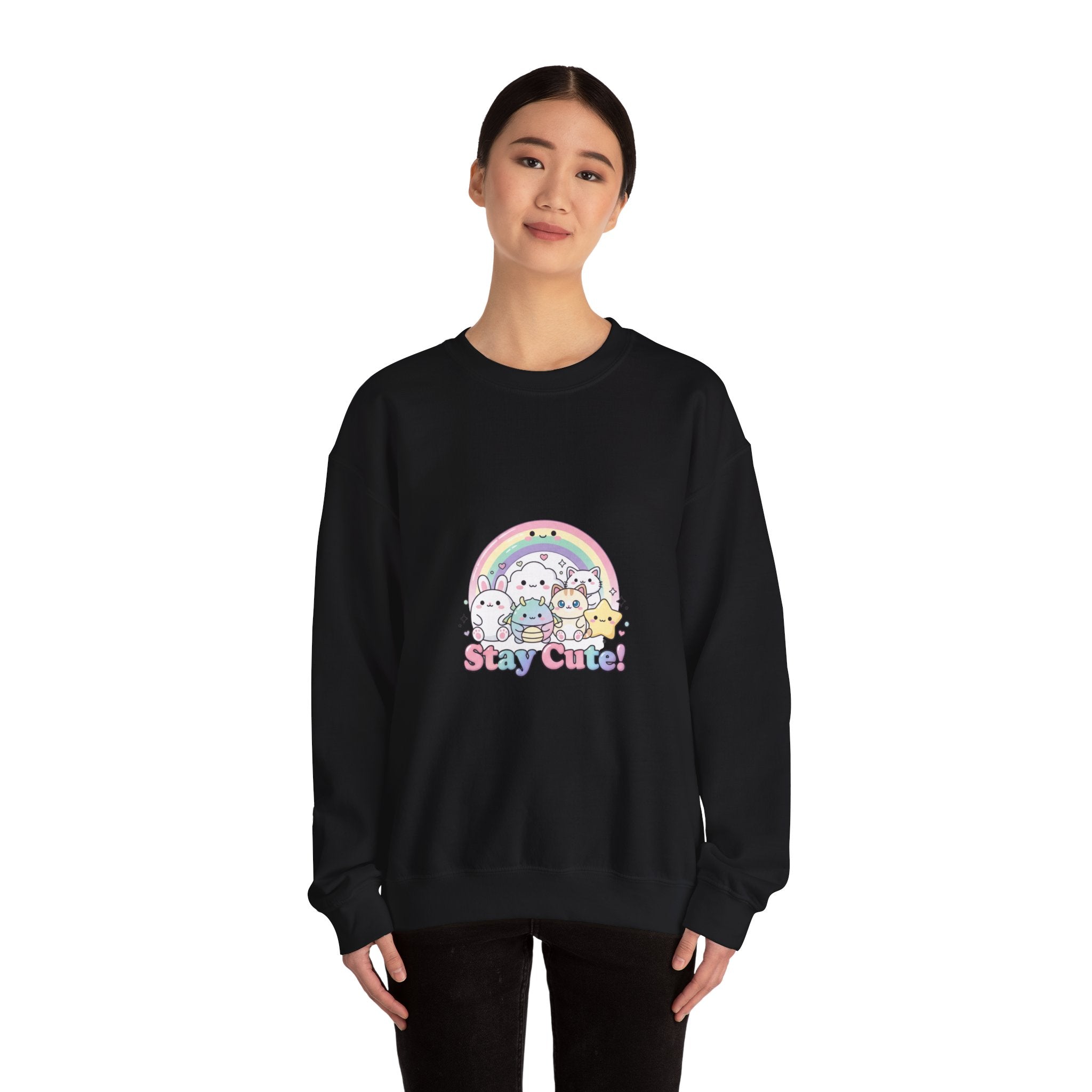 Candy Kawaii Rainbow Crewneck Sweatshirt | pastel kawaii aesthetic