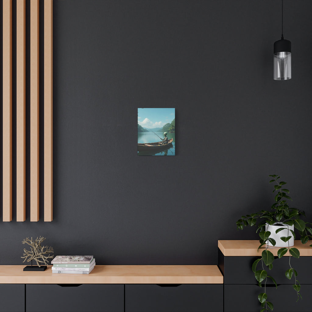 Alien Fishing Canvas Art