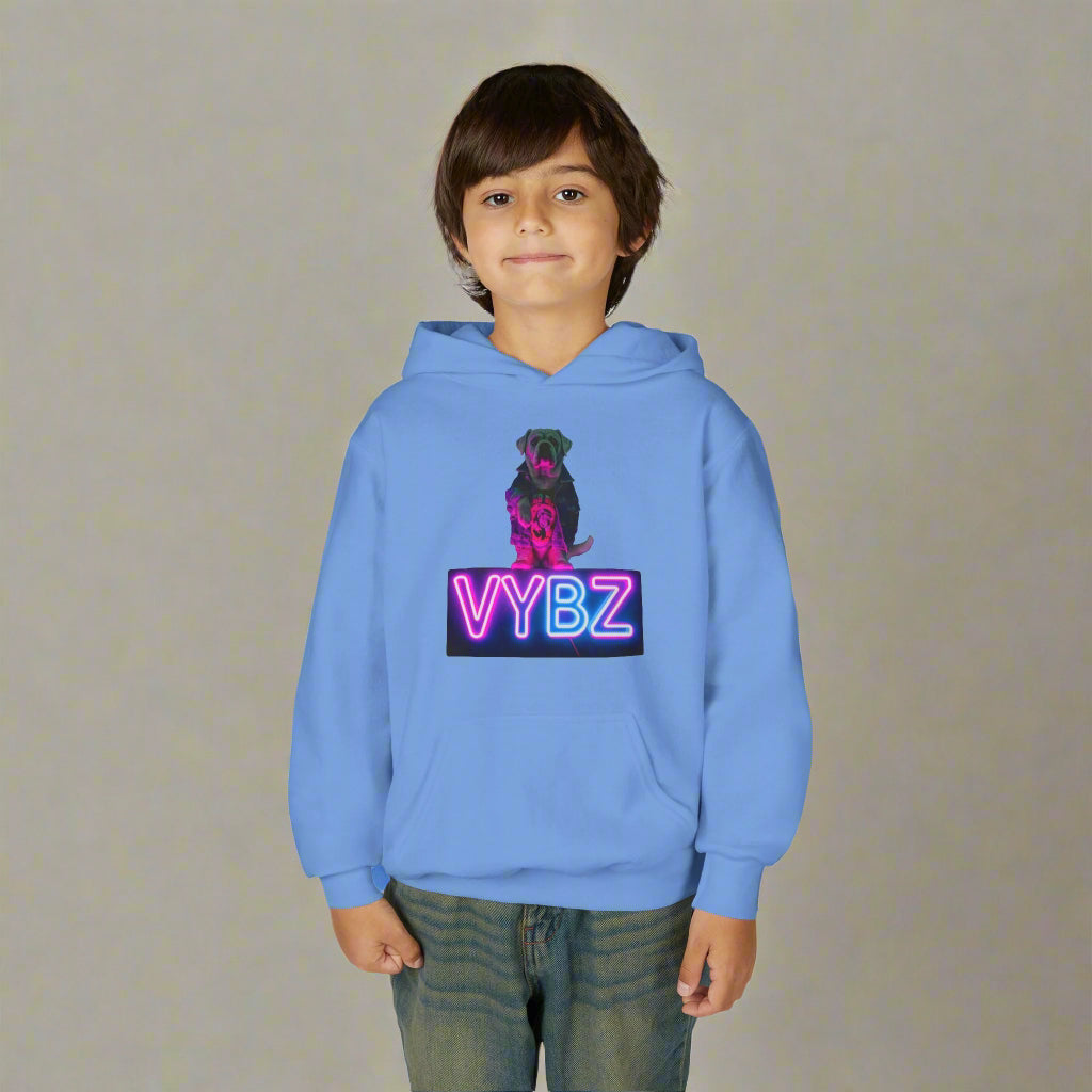 Youth Neon VYBZ Hooded Sweatshirt - Stylish, Comfortable, Gift for Teens, Streetwear, Party Wear, Cool Graphic Hoodie