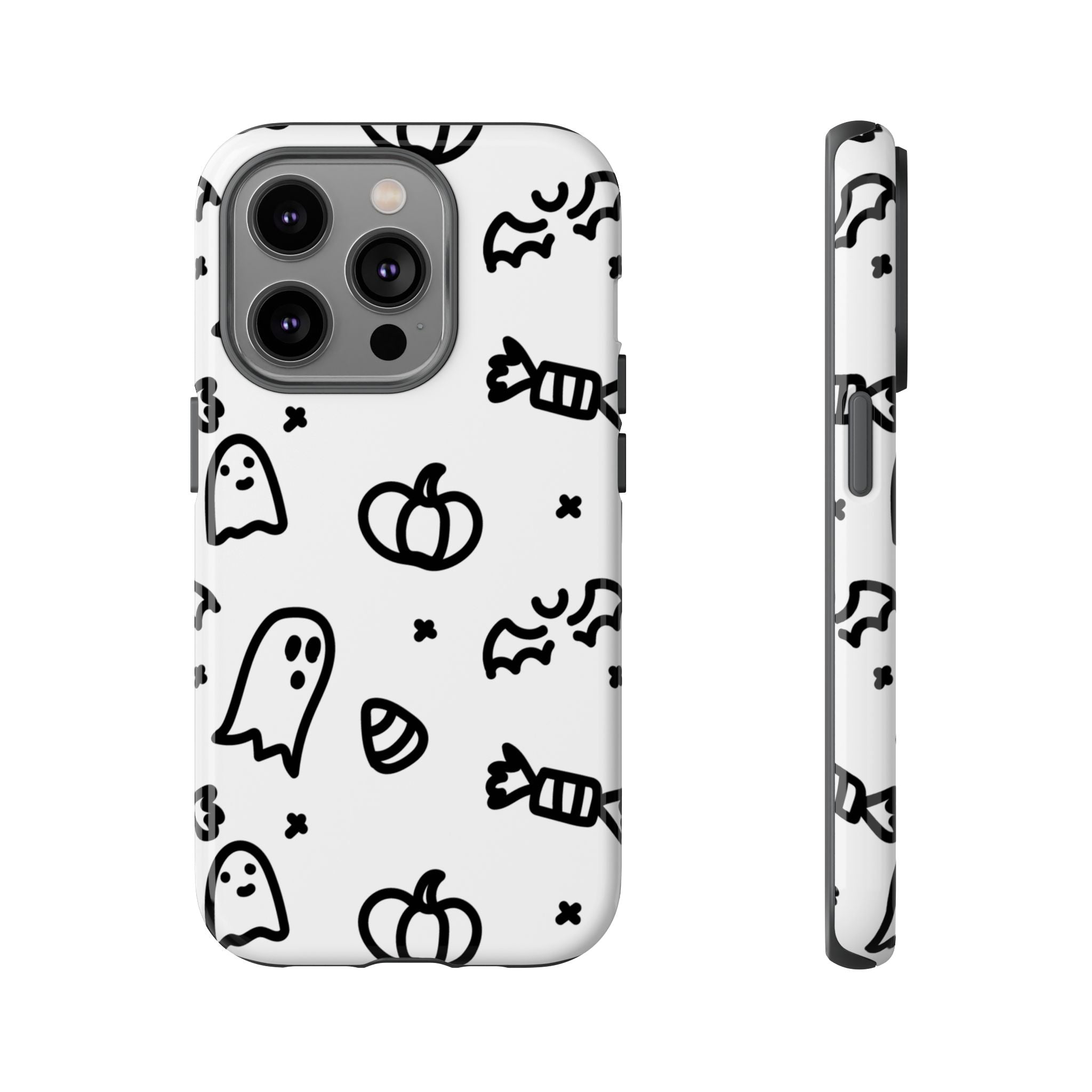 Halloween Themed Phone Case, Spooky Ghosts and Pumpkins, Fall Decor, Costume Party, Trick or Treat