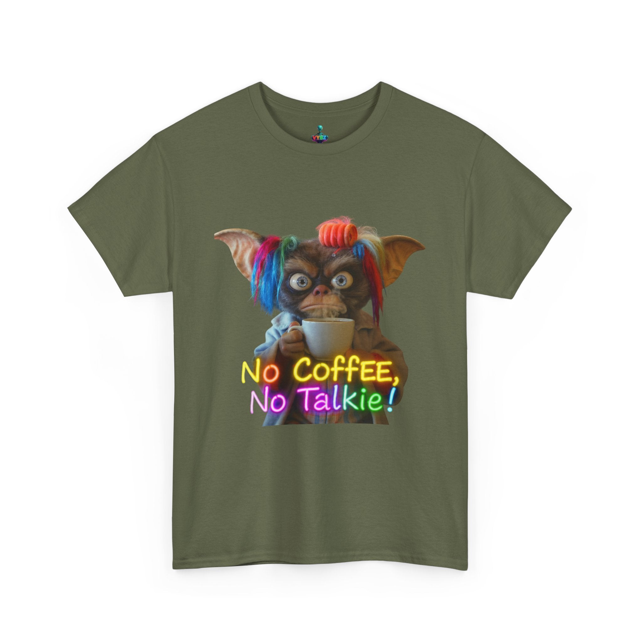 No Coffee, No Talkie Tee — Cute Gremlin Coffee Morning Shirt