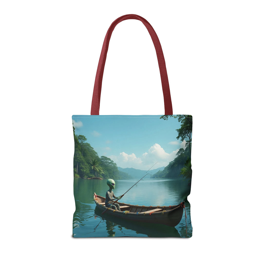 VYBZ Serene Alien Fishing Scenic Tote Bag