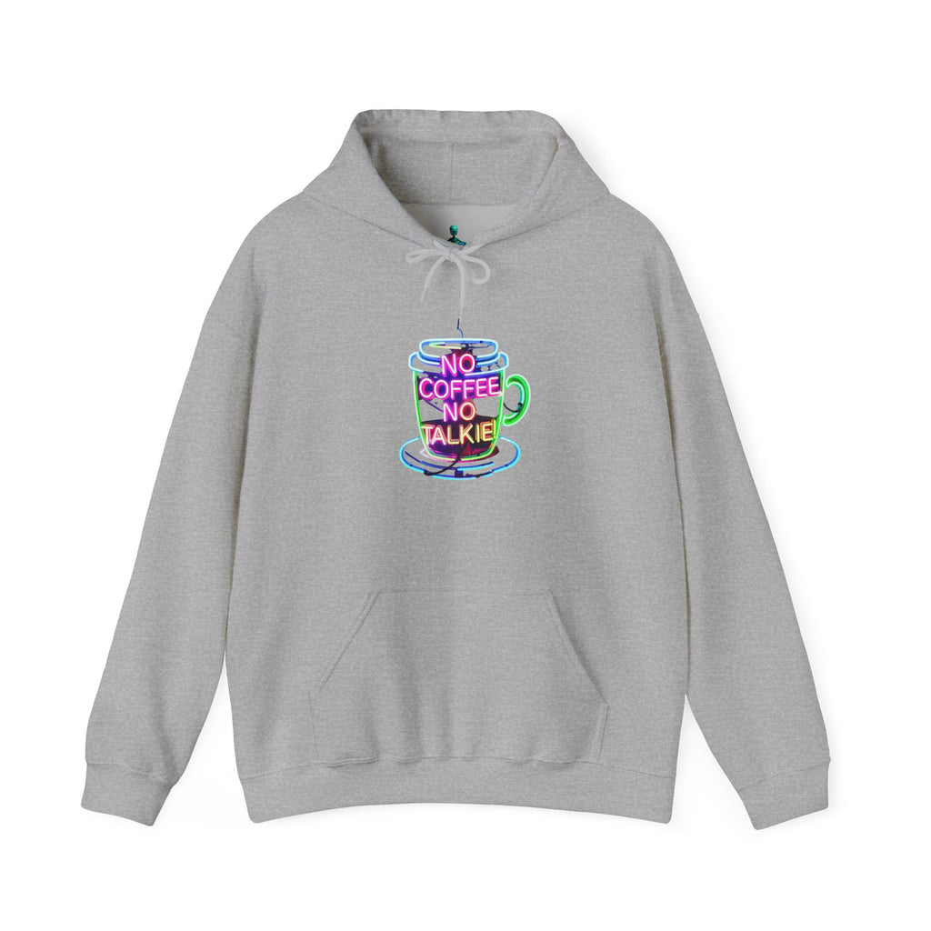 Hoodie - "No Coffee No Talkie" Colorful Coffee Cup Hoodie