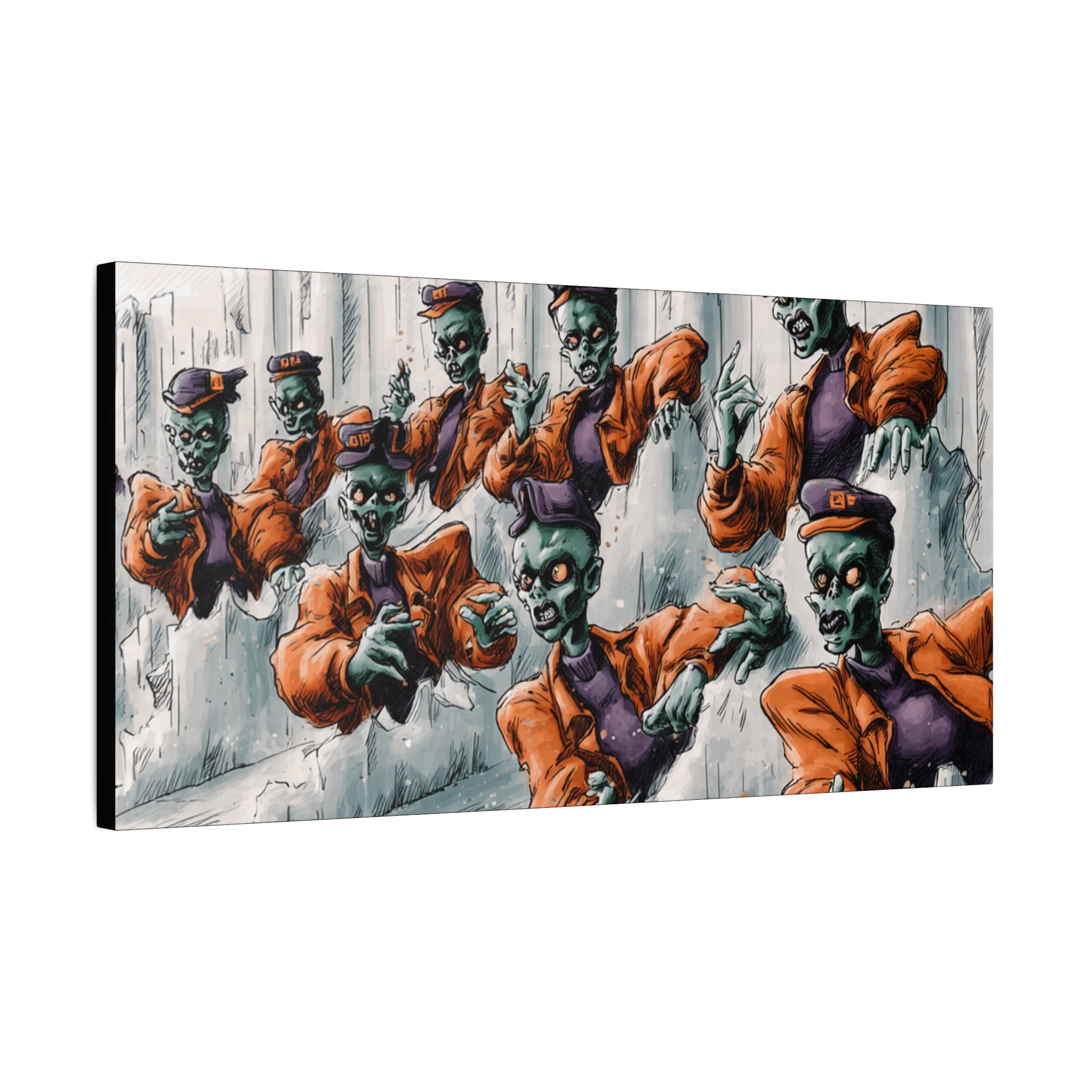 Zombie Chorus Matte Canvas Wall Art
