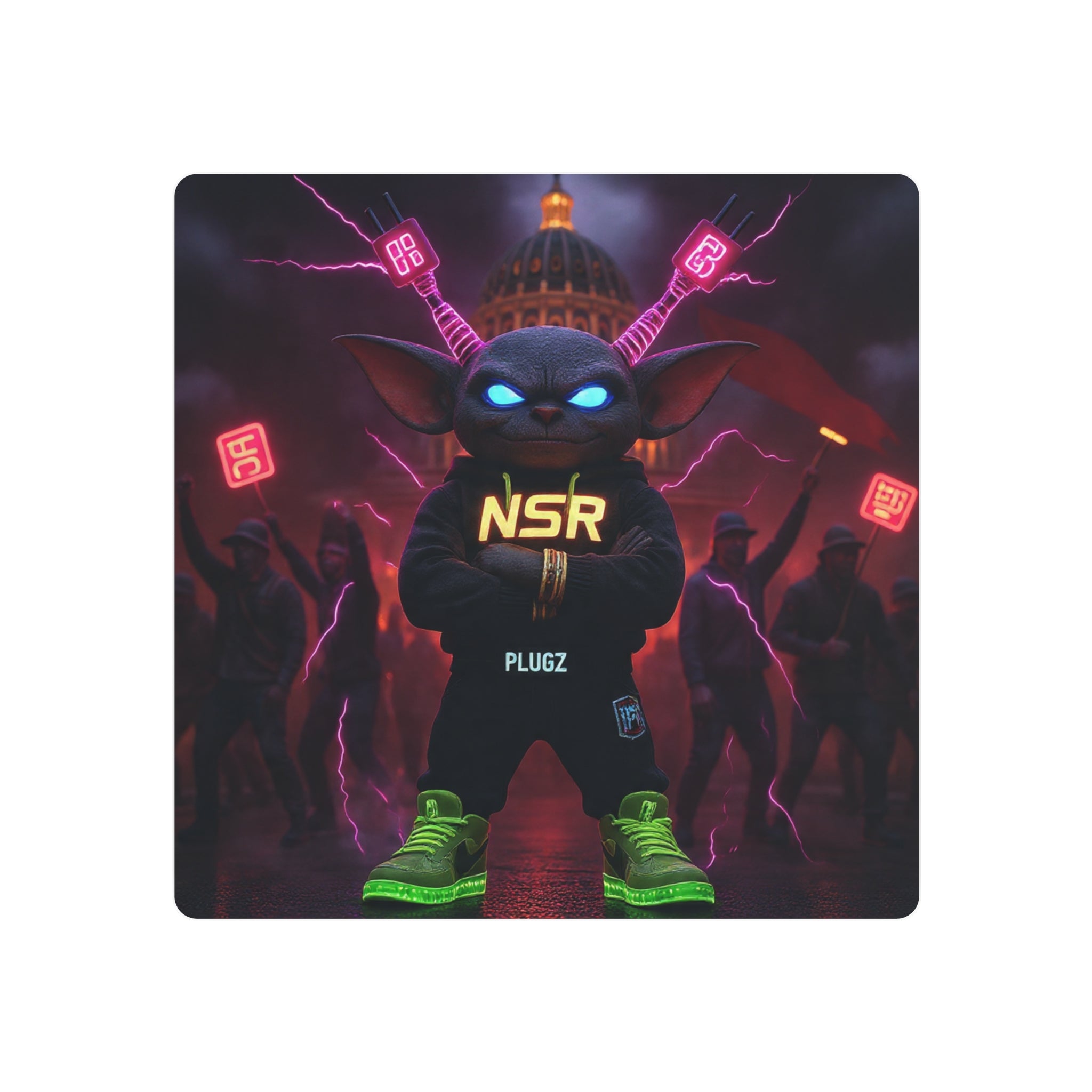 Limited Edition North Star Rebel x 612 Misfits 'Plugz' Metal Art Sign