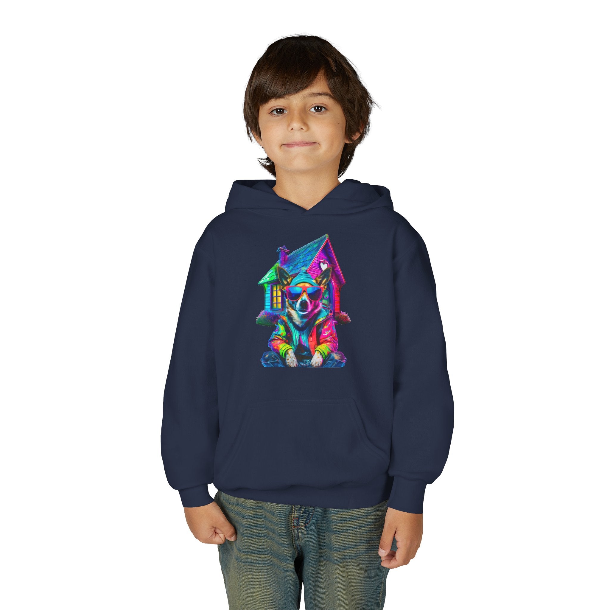 VYBZ Colorful Dog House Youth Hoodie